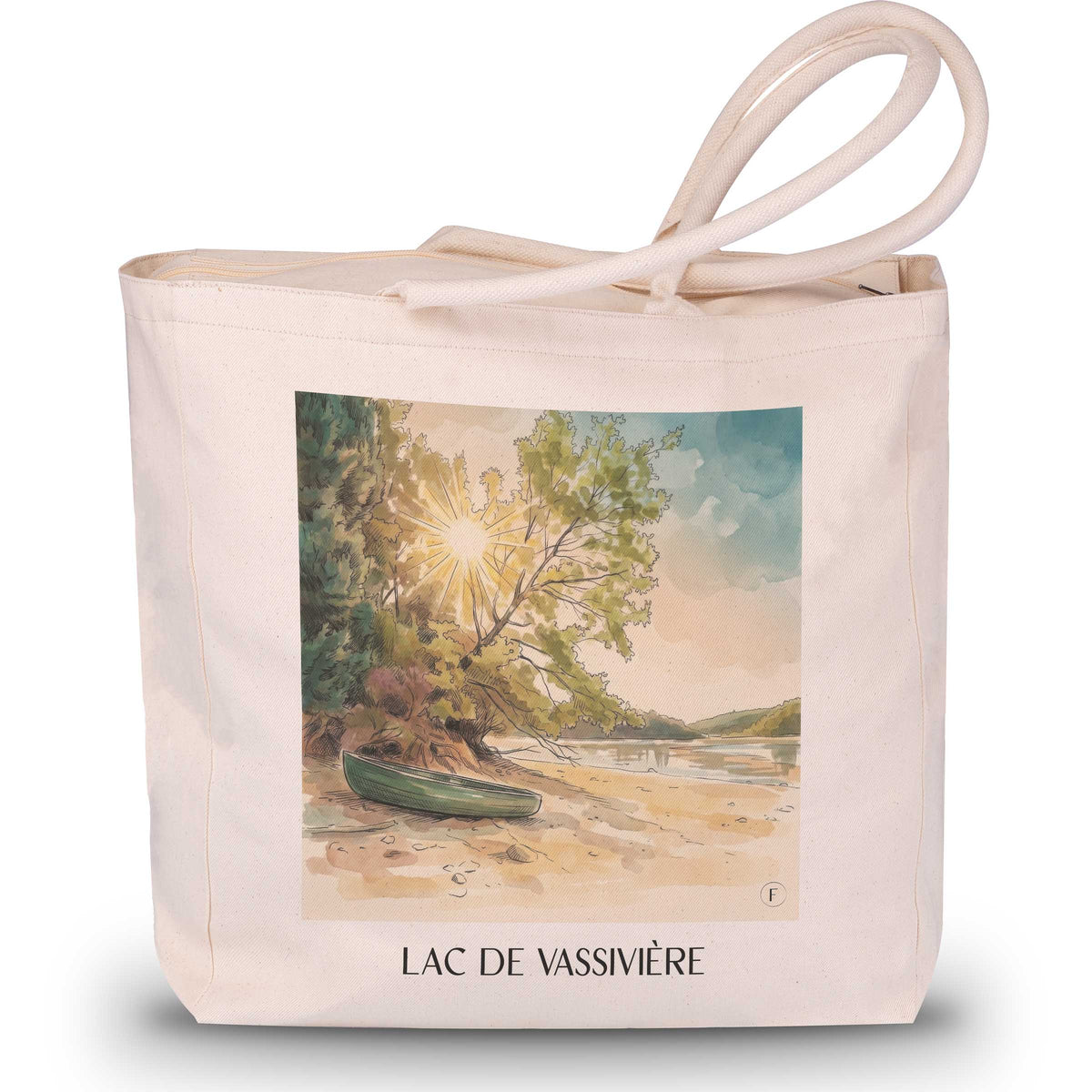 lac-de-vassivière-creuse-frankreich-einkaufstasche-aquarell