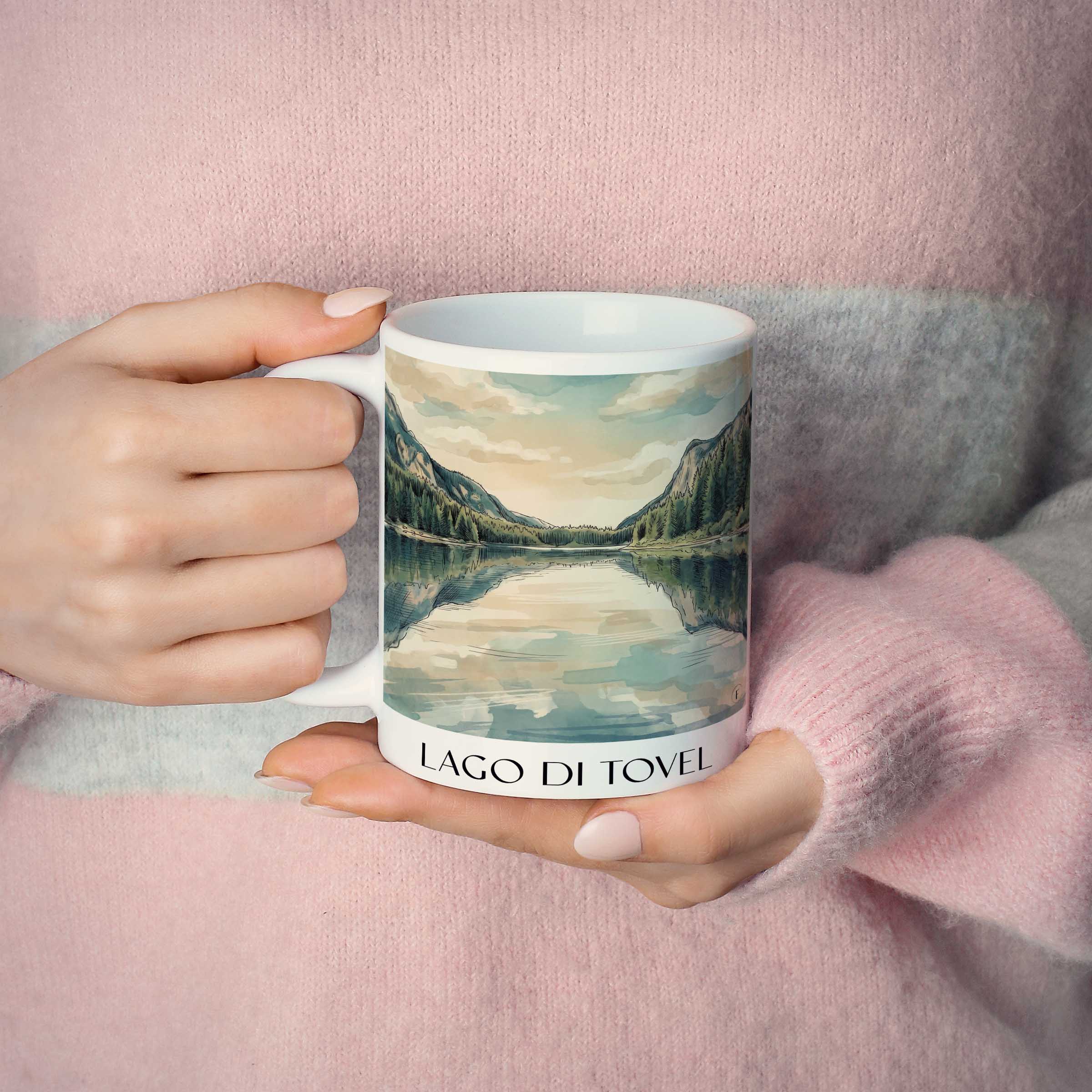 lago-di-tovel-trentino-italien-kaffeebecher-aquarell