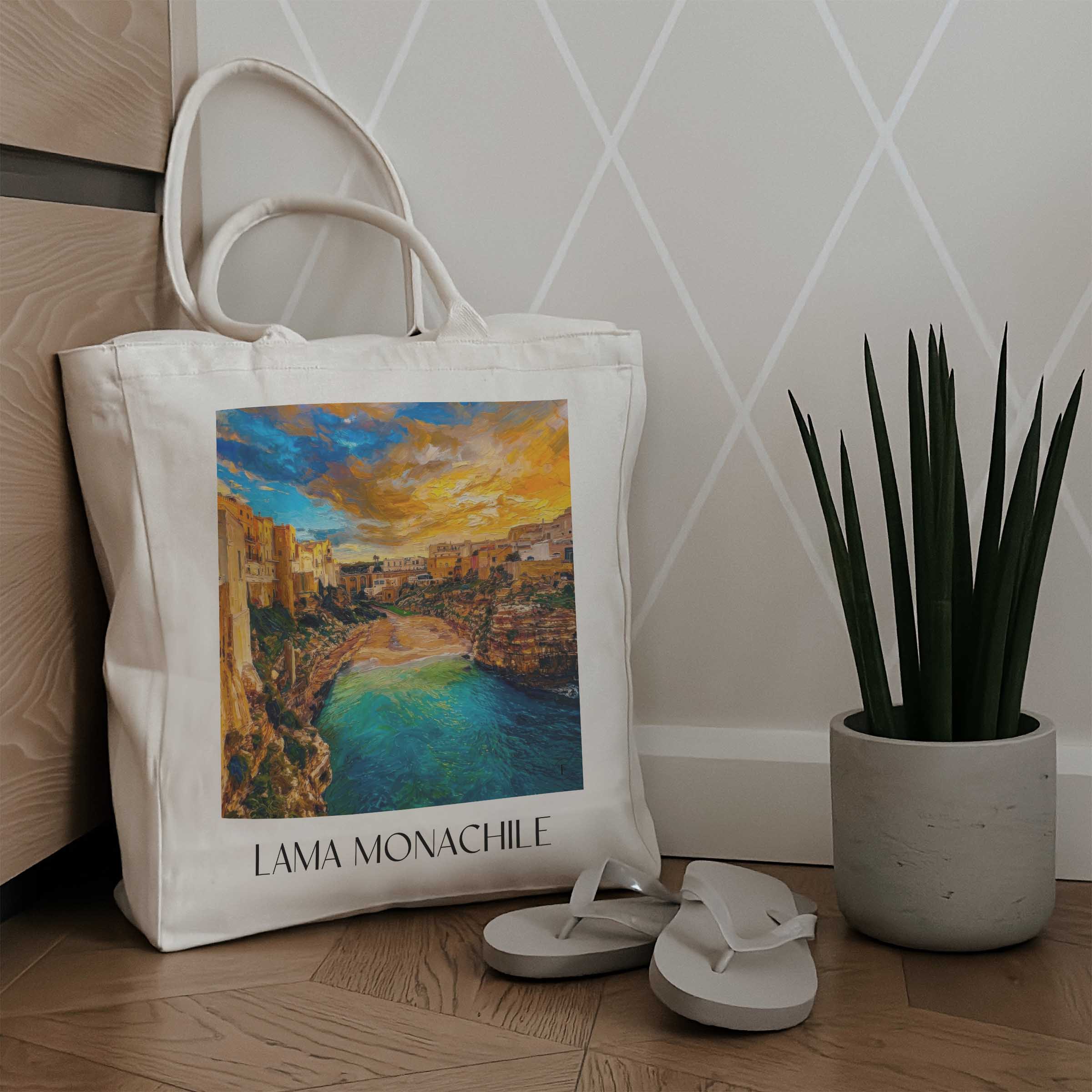 lama-monachile-polignano-a-mare-italien-einkaufstasche-oil-painting-oelgemaelde