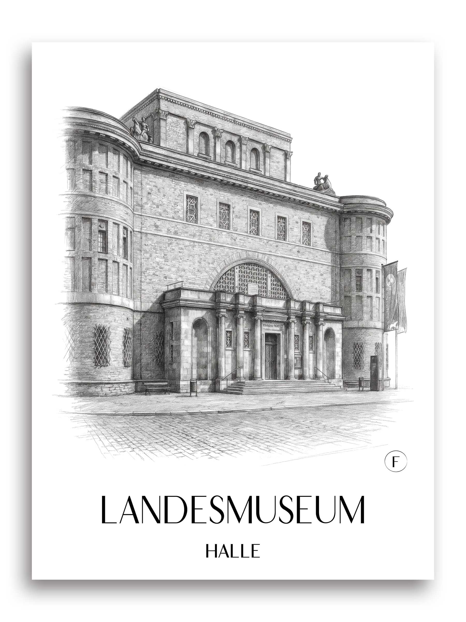 landesmuseum-halle-deutschland-poster-bleistift-zeichnung-drawing