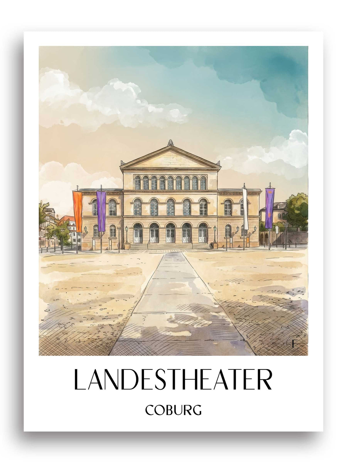 landestheater--coburg-deutschland-poster-aquarell