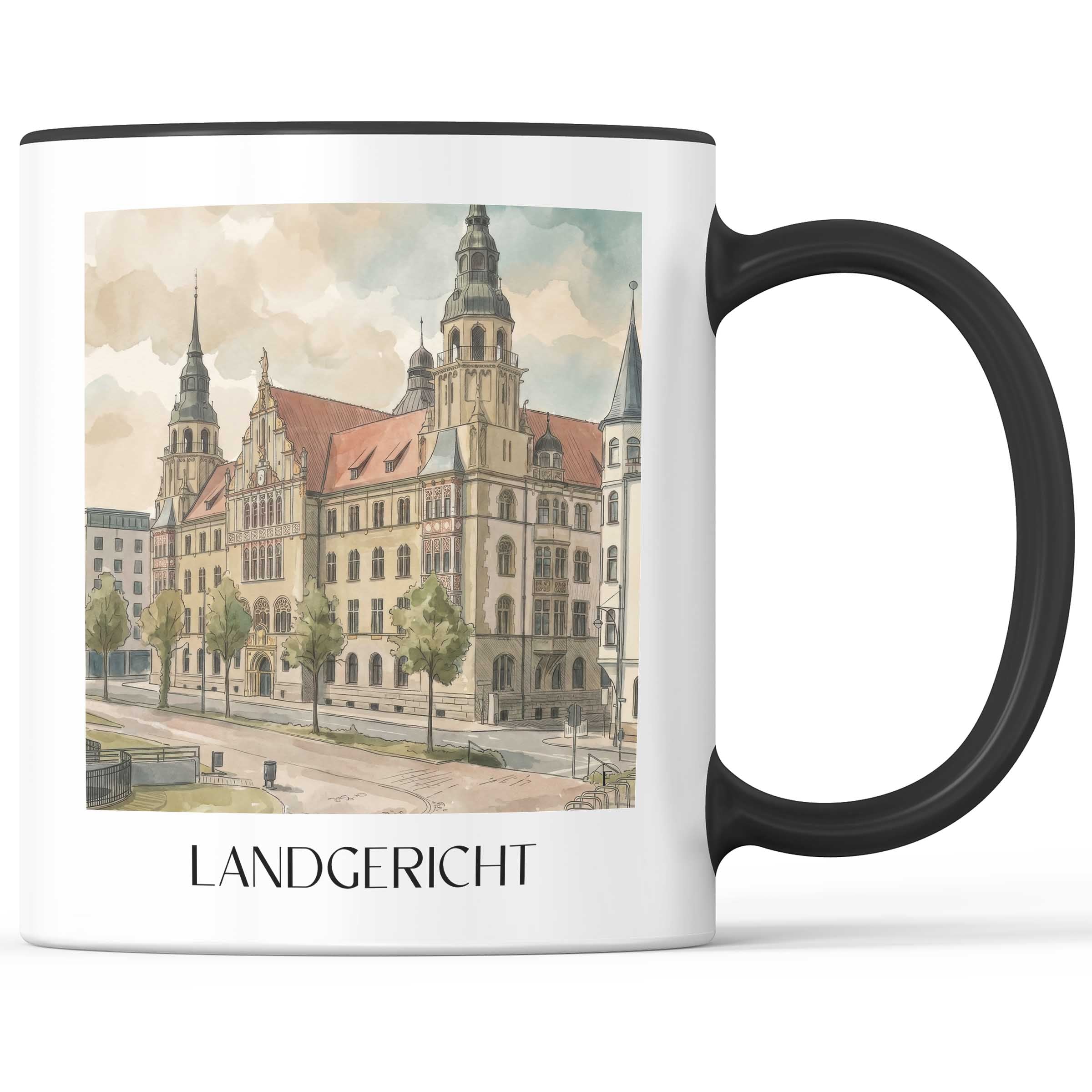 landgericht-halle-deutschland-kaffeebecher-aquarell