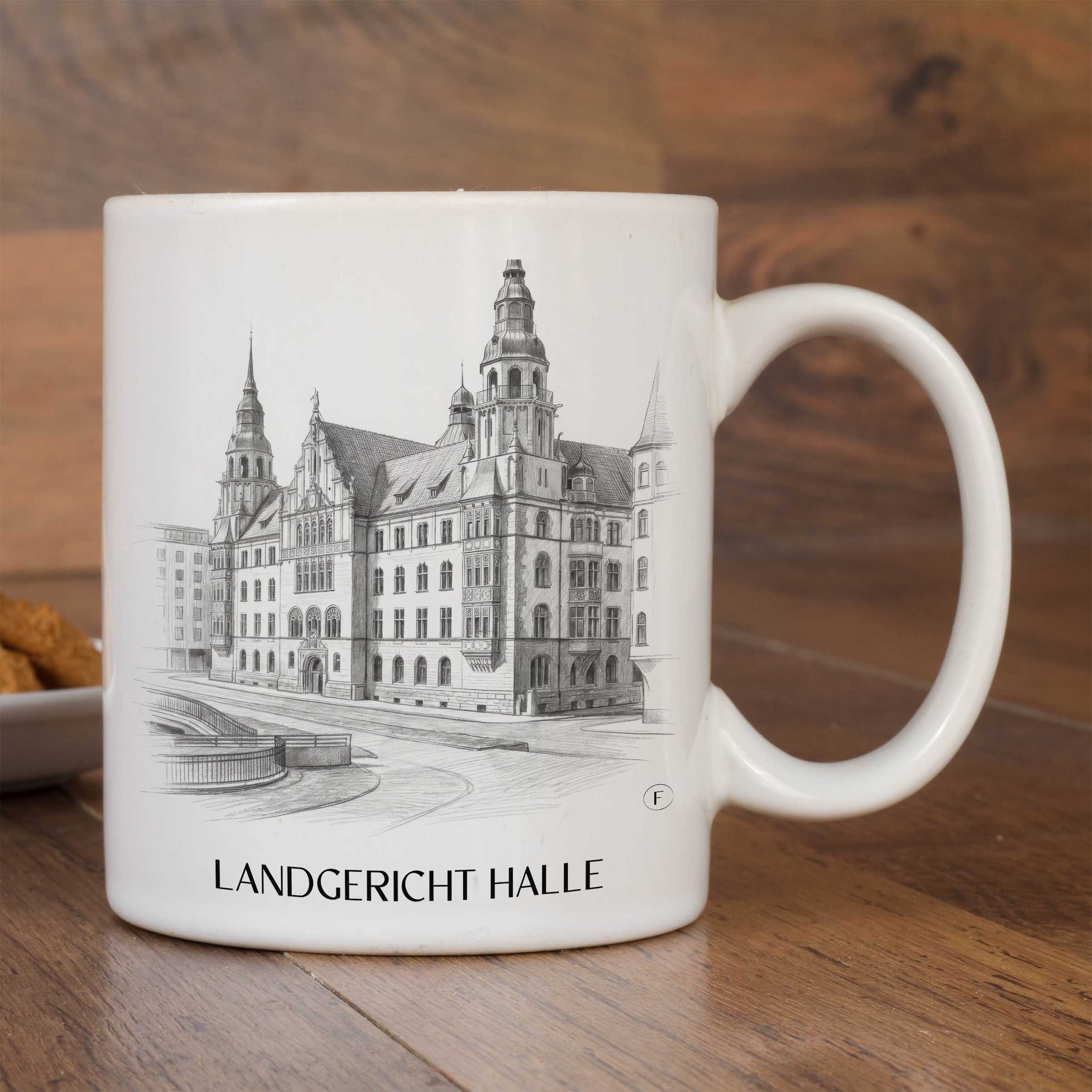 landgericht-halle-deutschland-kaffeebecher-bleistift-zeichnung-drawing