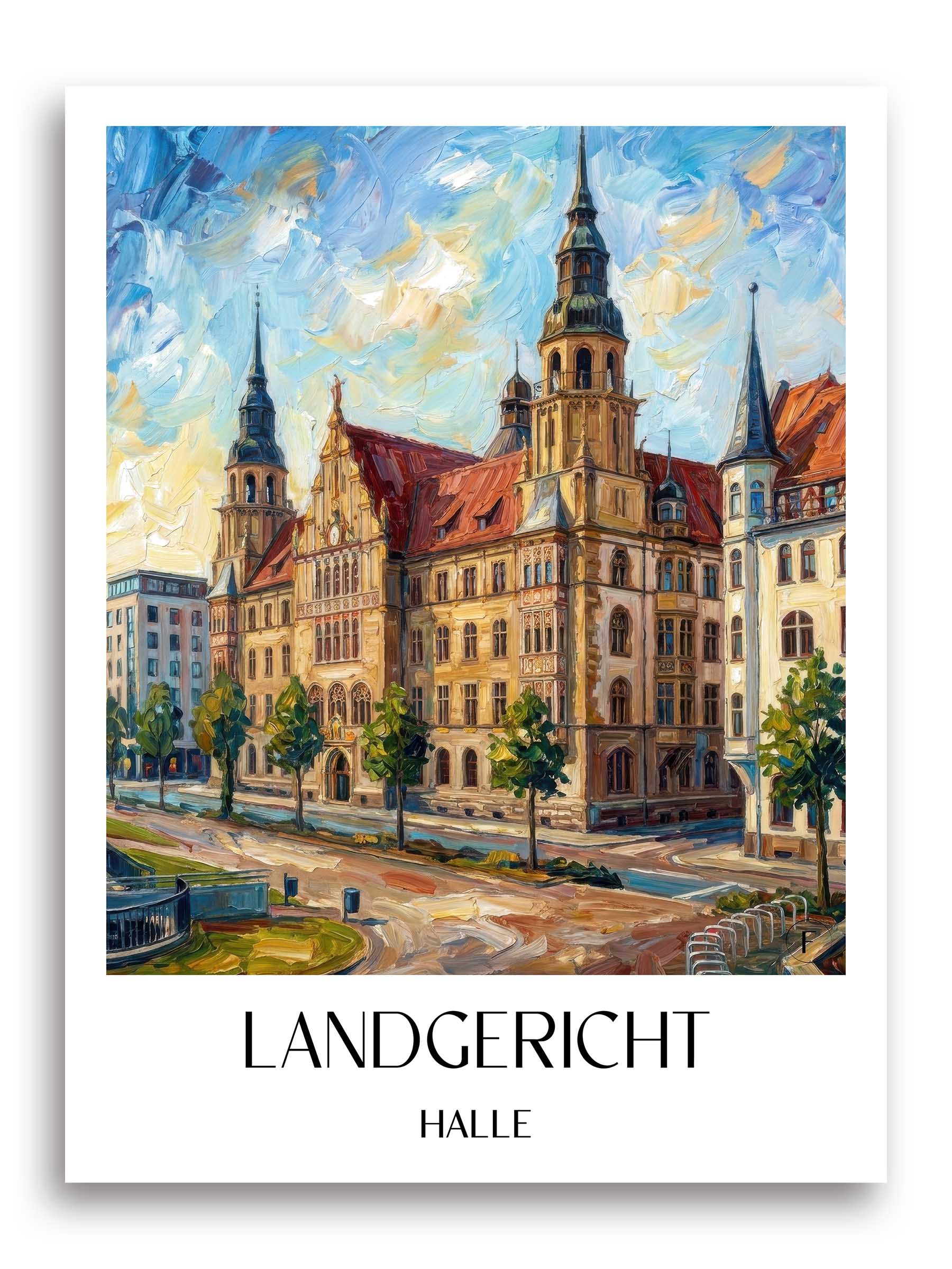 landgericht-halle-deutschland-poster-oil-painting-oelgemaelde