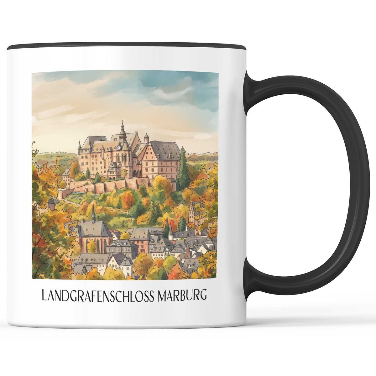 landgrafenschloss-marburg-hessen-deutschland-kaffeebecher-aquarell