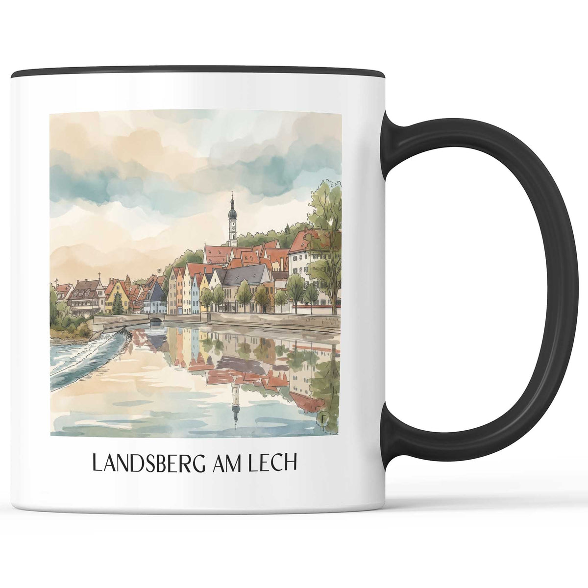 landsberg-am-lech-oberbayern-deutschland-kaffeebecher-aquarell