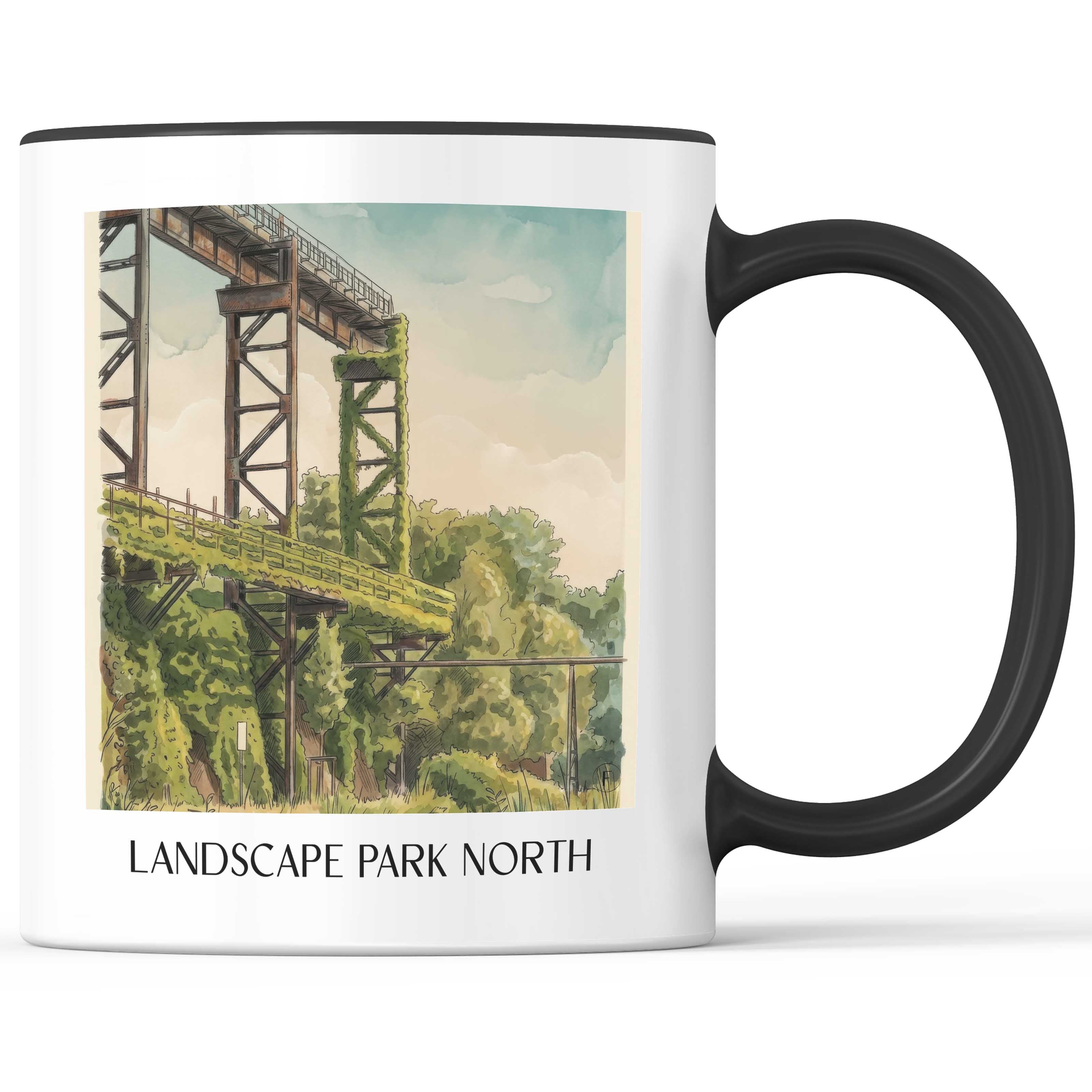 Landschaftspark Nord Kaffeebecher - Duisburg - Deutschland Becher - Kaffeetasse im Aquarell Stil - favplace
