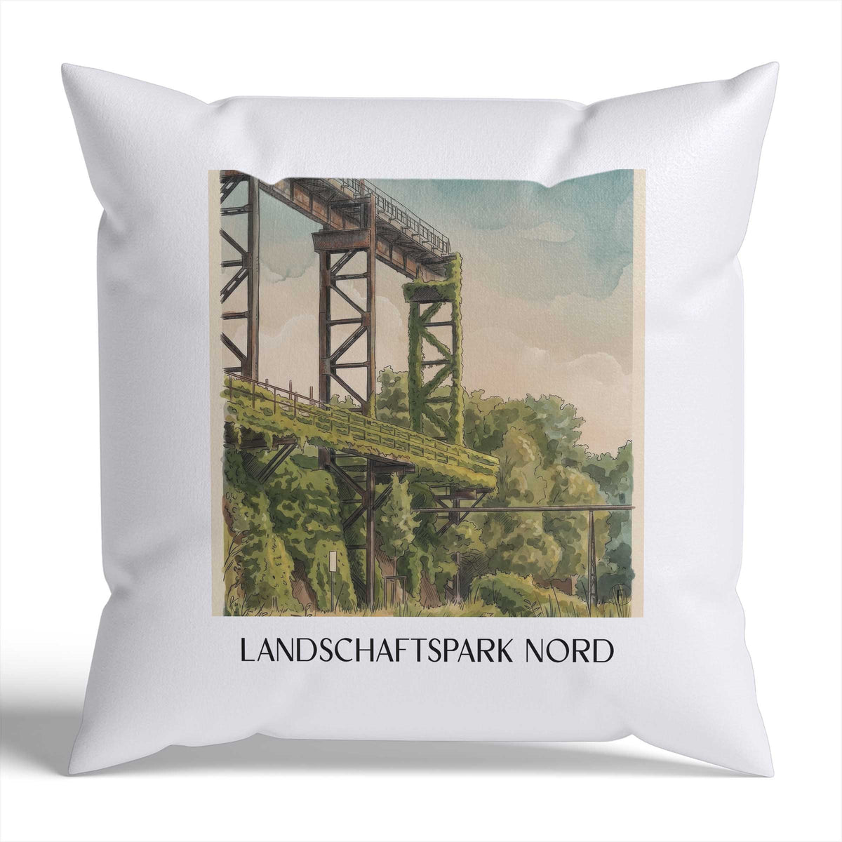 landschaftspark-nord-duisburg-deutschland-kissenbezug-aquarell