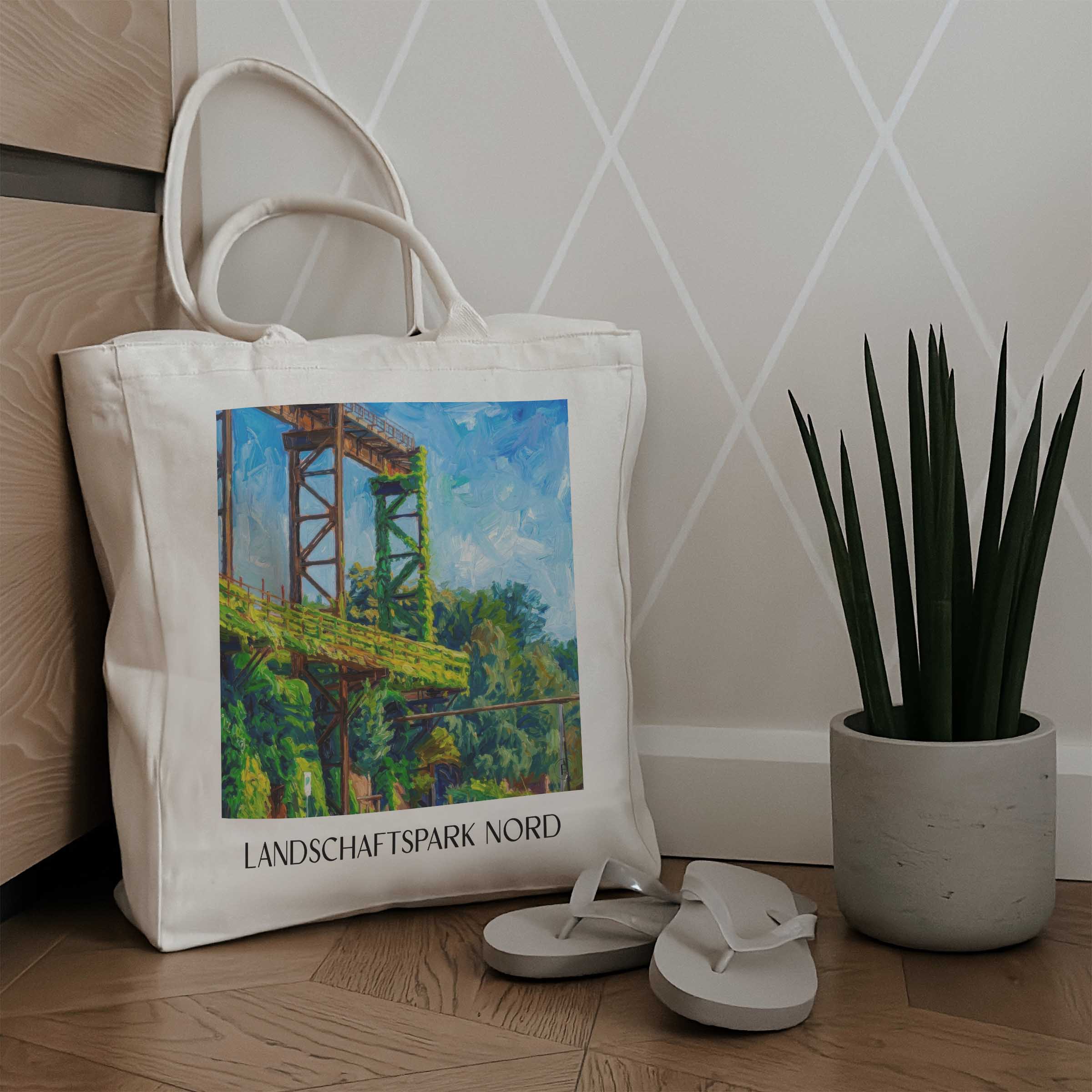 landschaftspark-nord-duisburg-deutschland-einkaufstasche-oil-painting-oelgemaelde