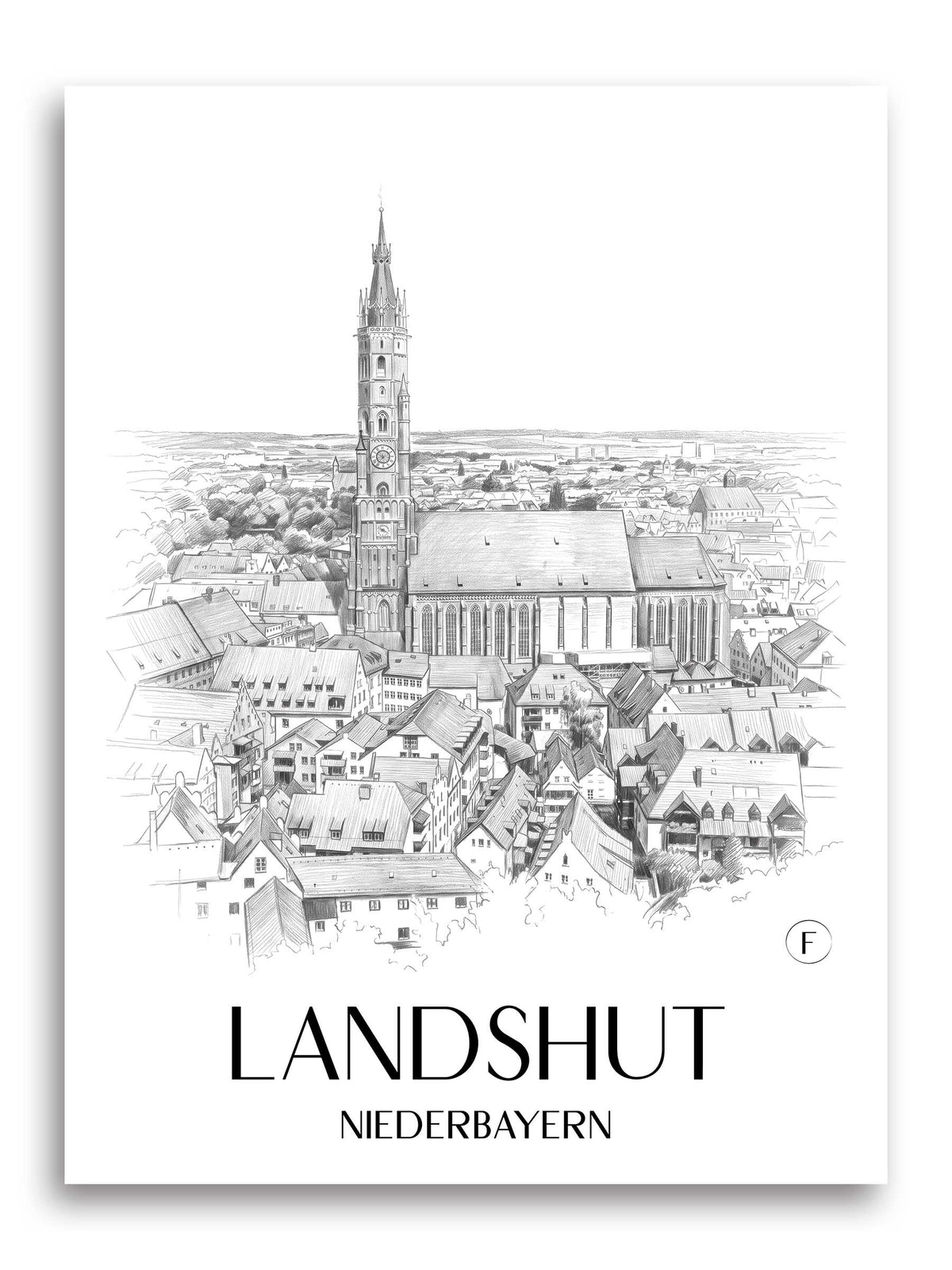 landshut-niederbayern-deutschland-poster-bleistift-zeichnung-drawing