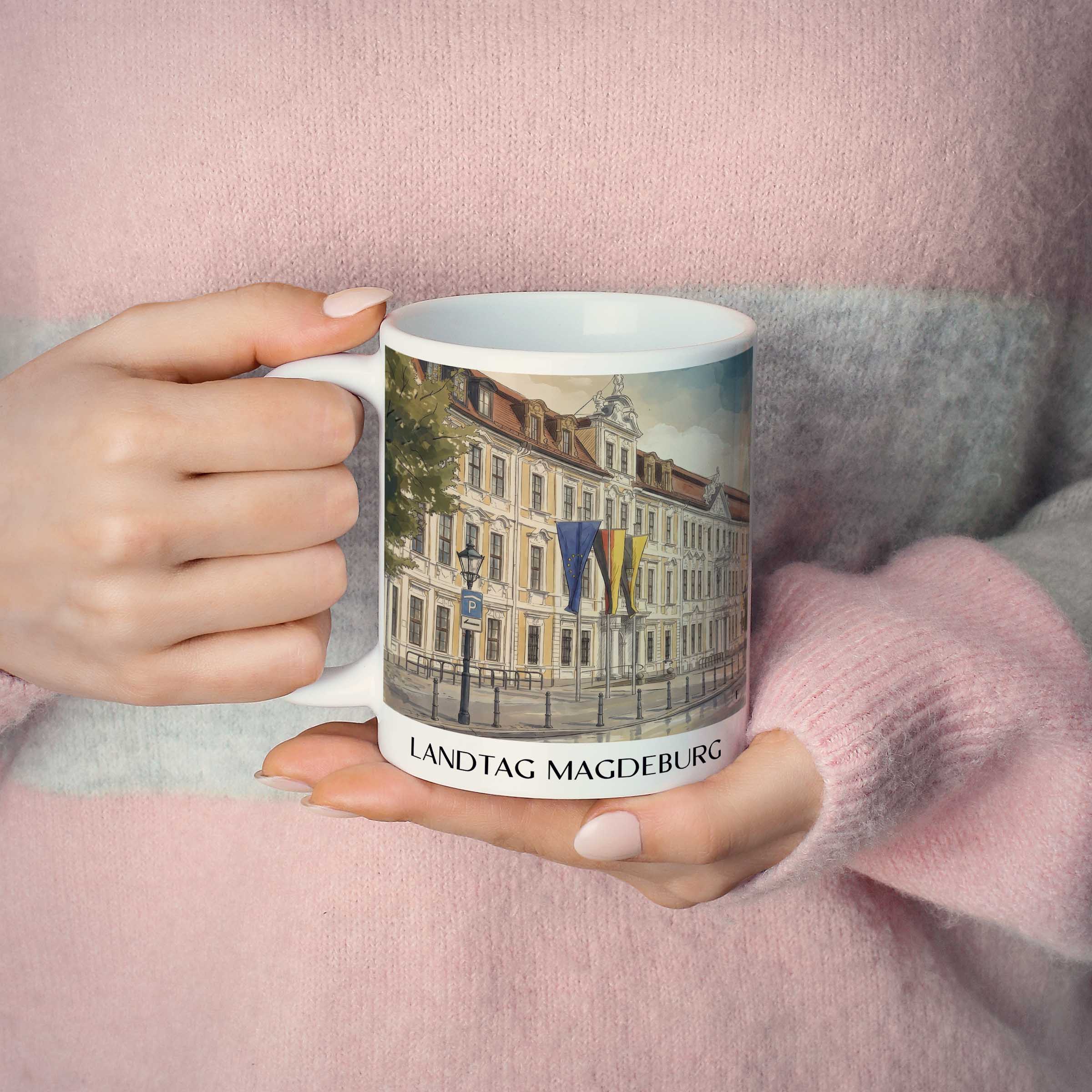 landtag-magdeburg-deutschland-kaffeebecher-aquarell
