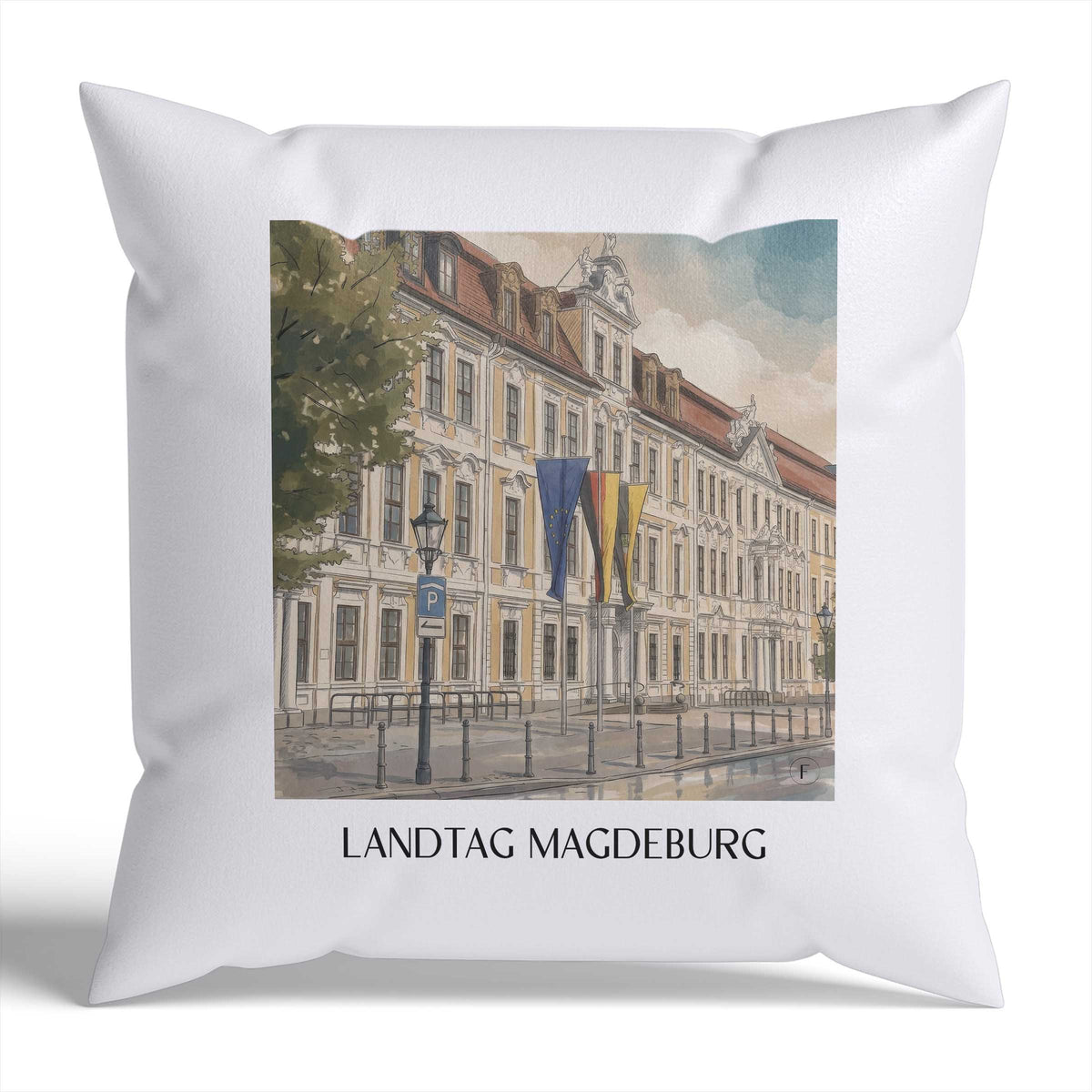 landtag-magdeburg-deutschland-kissenbezug-aquarell
