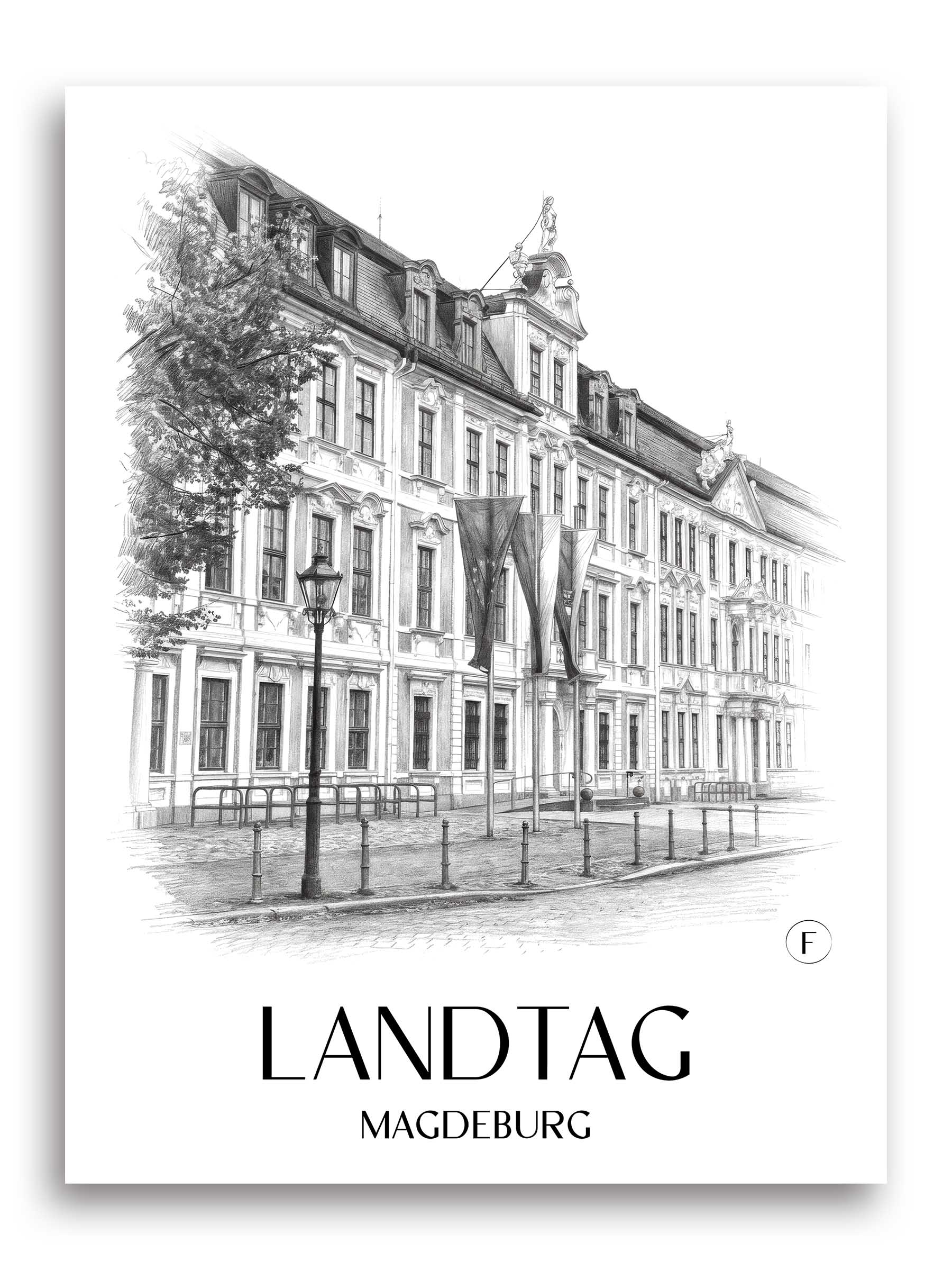 landtag-magdeburg-deutschland-poster-bleistift-zeichnung-drawing