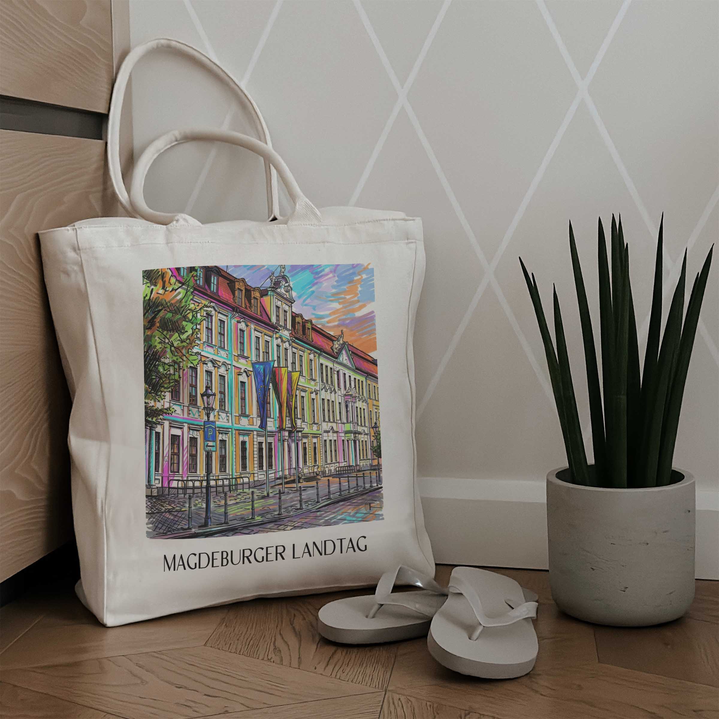 landtag-magdeburg-deutschland-einkaufstasche-graffiti