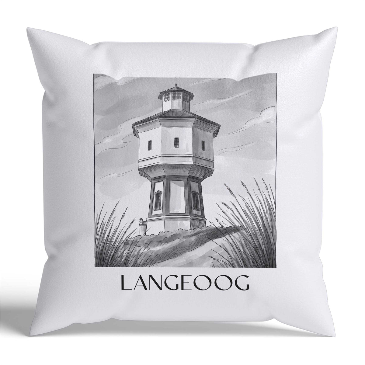 langeoog-ostfriesland-deutschland-kissenbezug-aquarell-schwarz-weiss