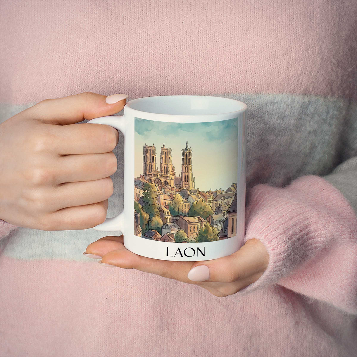 laon-aisne-frankreich-kaffeebecher-aquarell