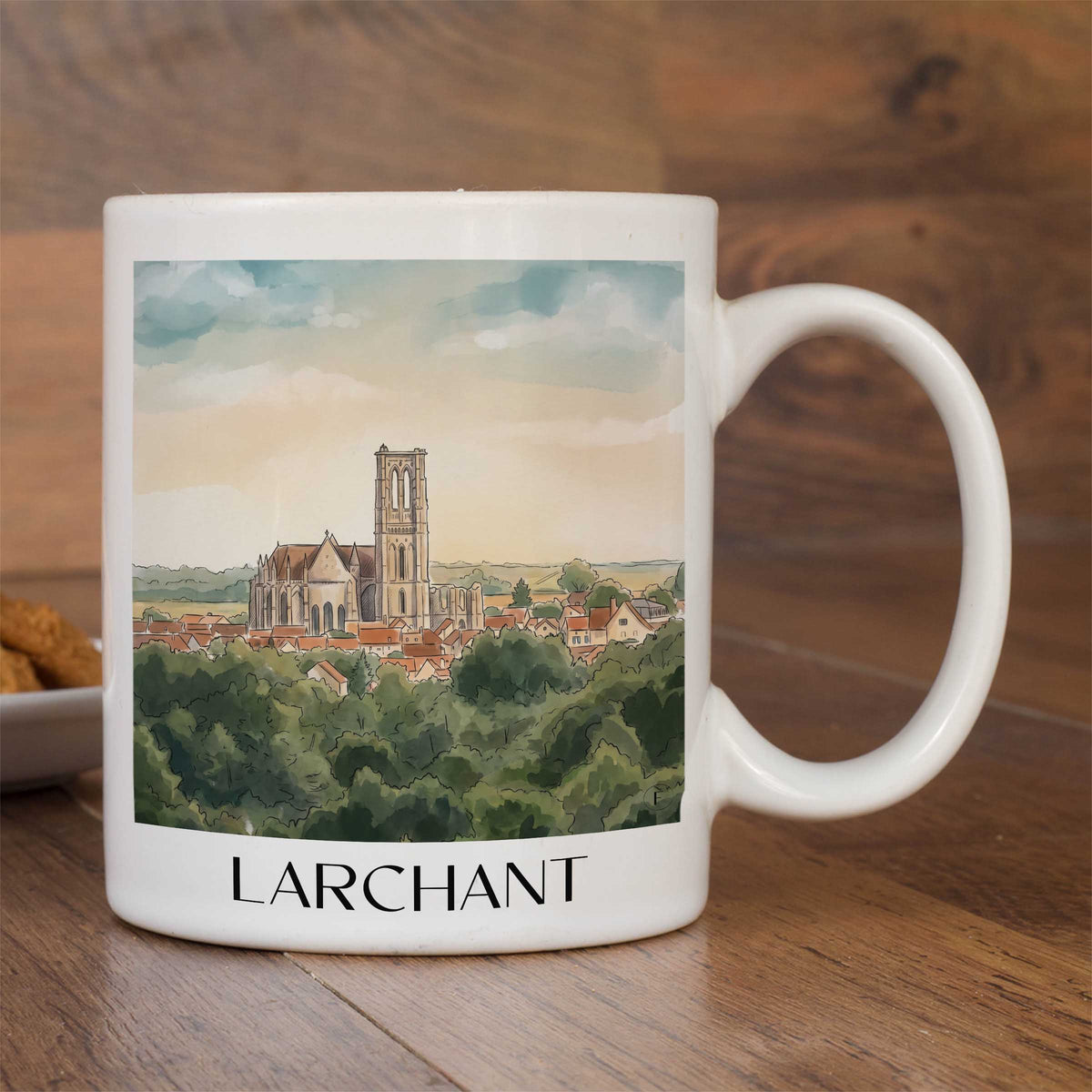 larchant-gâtinais-français-frankreich-kaffeebecher-aquarell