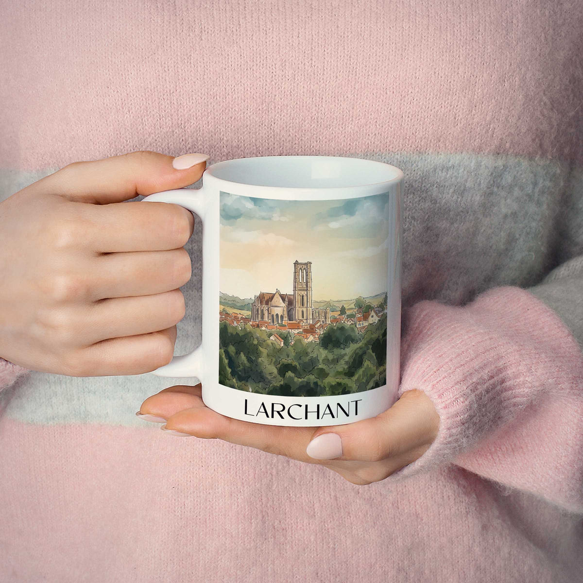larchant-gâtinais-français-frankreich-kaffeebecher-aquarell