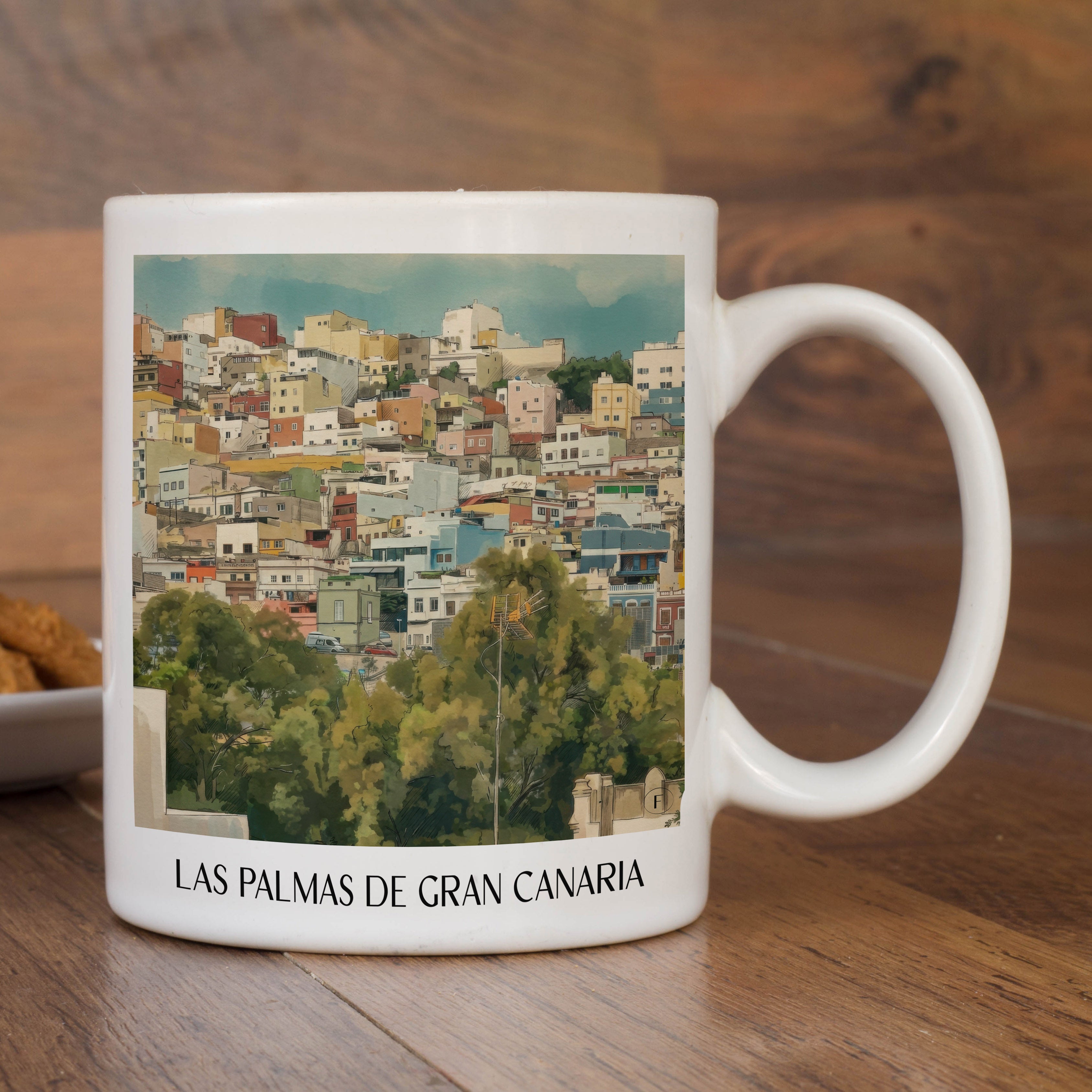 las-palmas-gran-canaria-spanien-kaffeebecher-aquarell