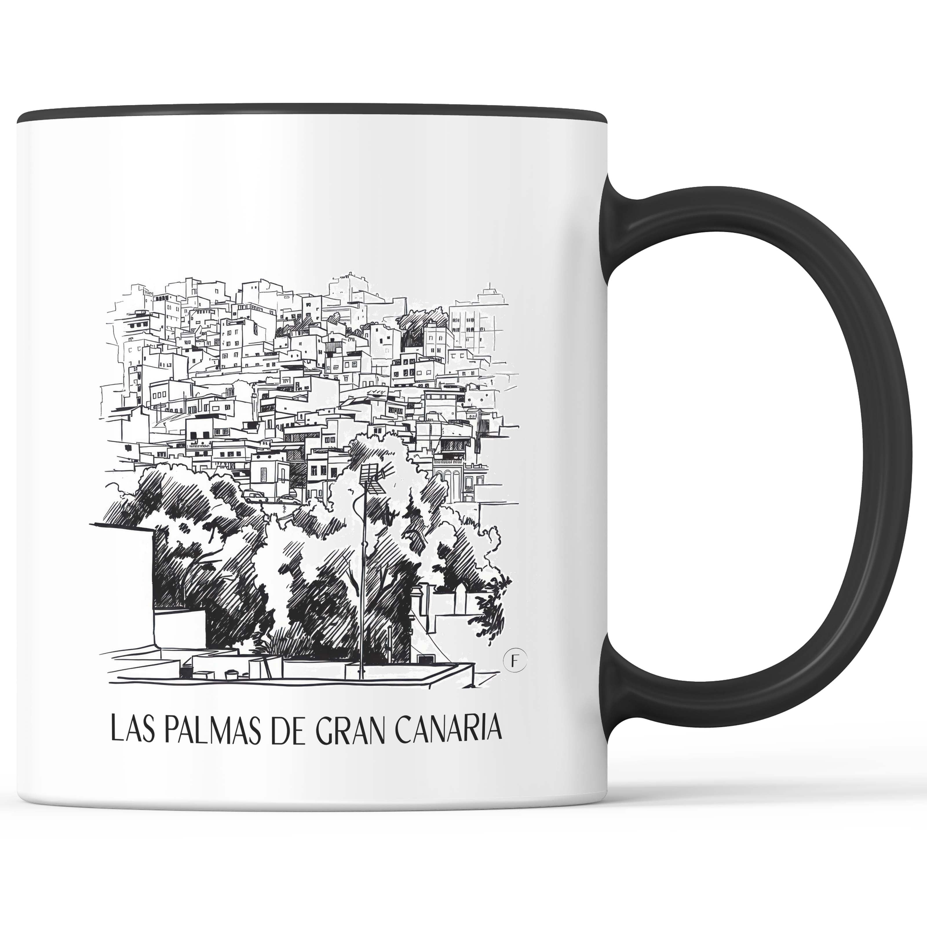 las-palmas-gran-canaria-spanien-kaffeebecher-skizze