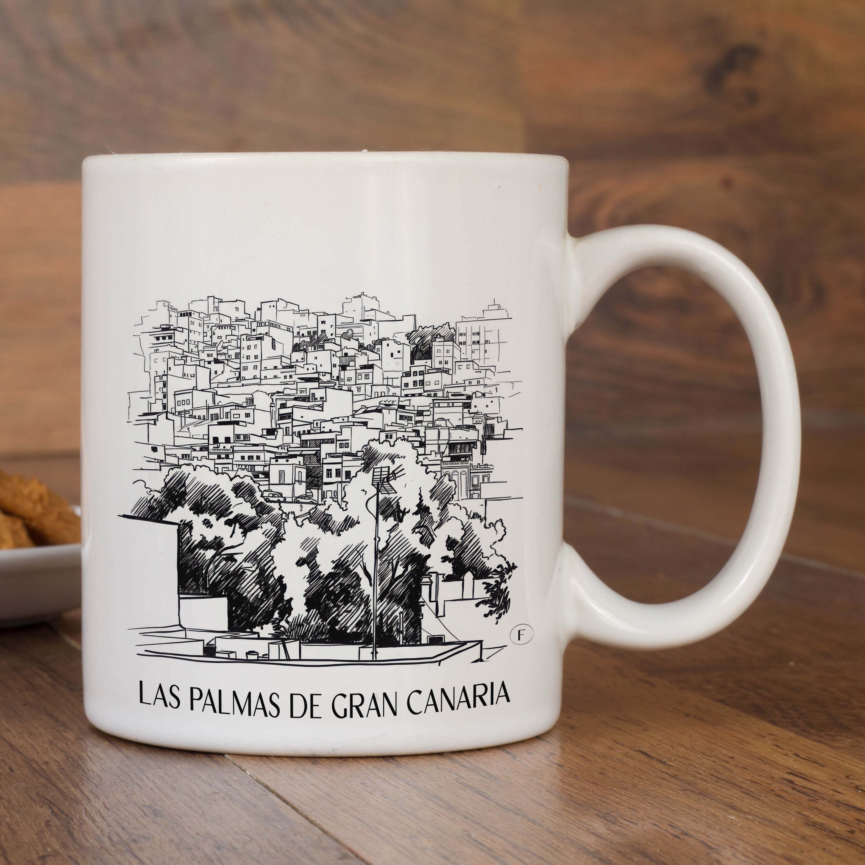 las-palmas-gran-canaria-spanien-kaffeebecher-skizze