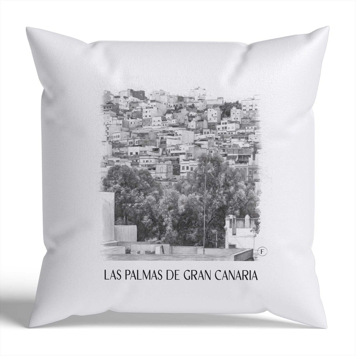 las-palmas-gran-canaria-spanien-kissenbezug-bleistift-zeichnung-drawing