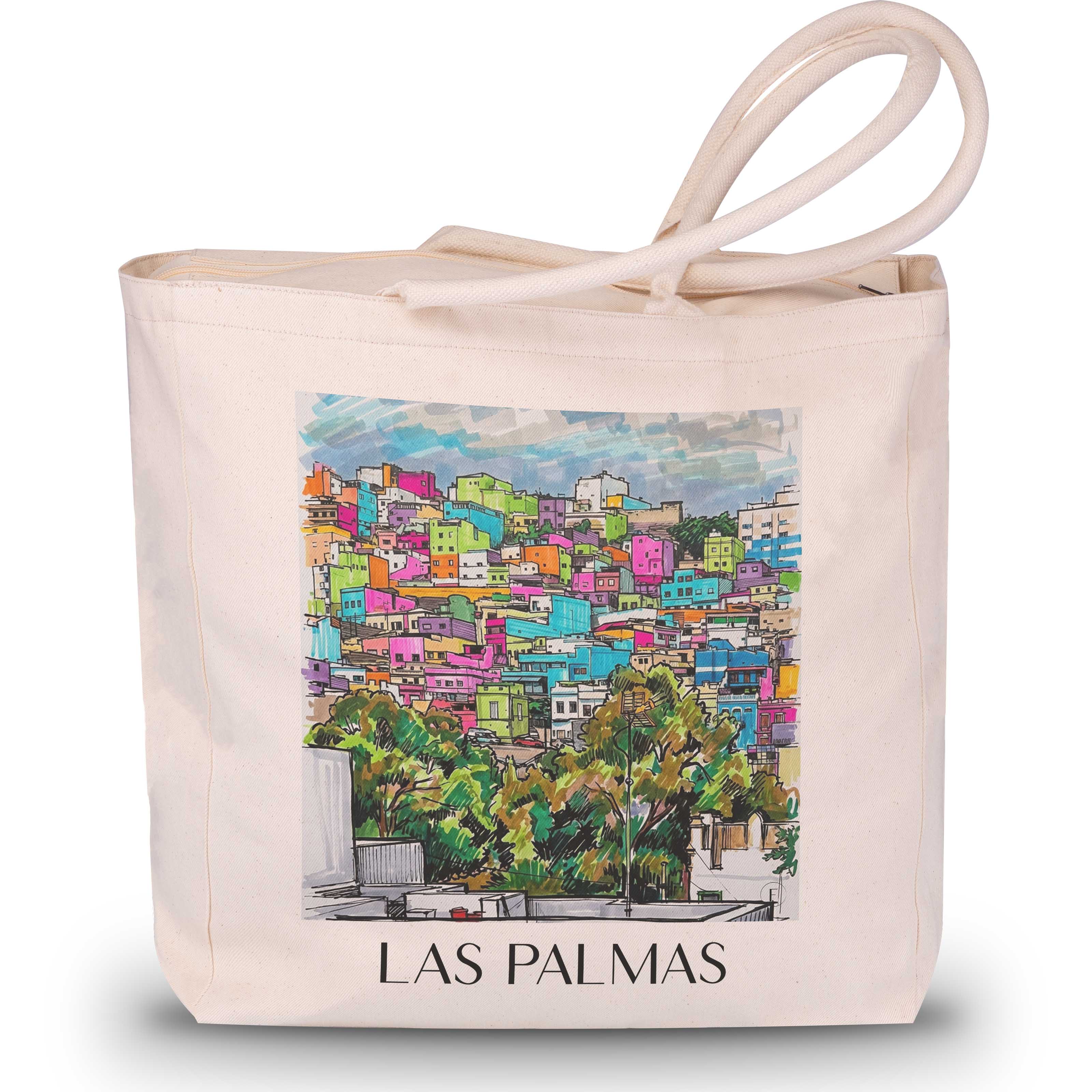 Las Palmas Shopping Tasche - Gran Canaria - Spanien Tote Bag - Einkaufstasche im Tag Graffiti Stil - favplace