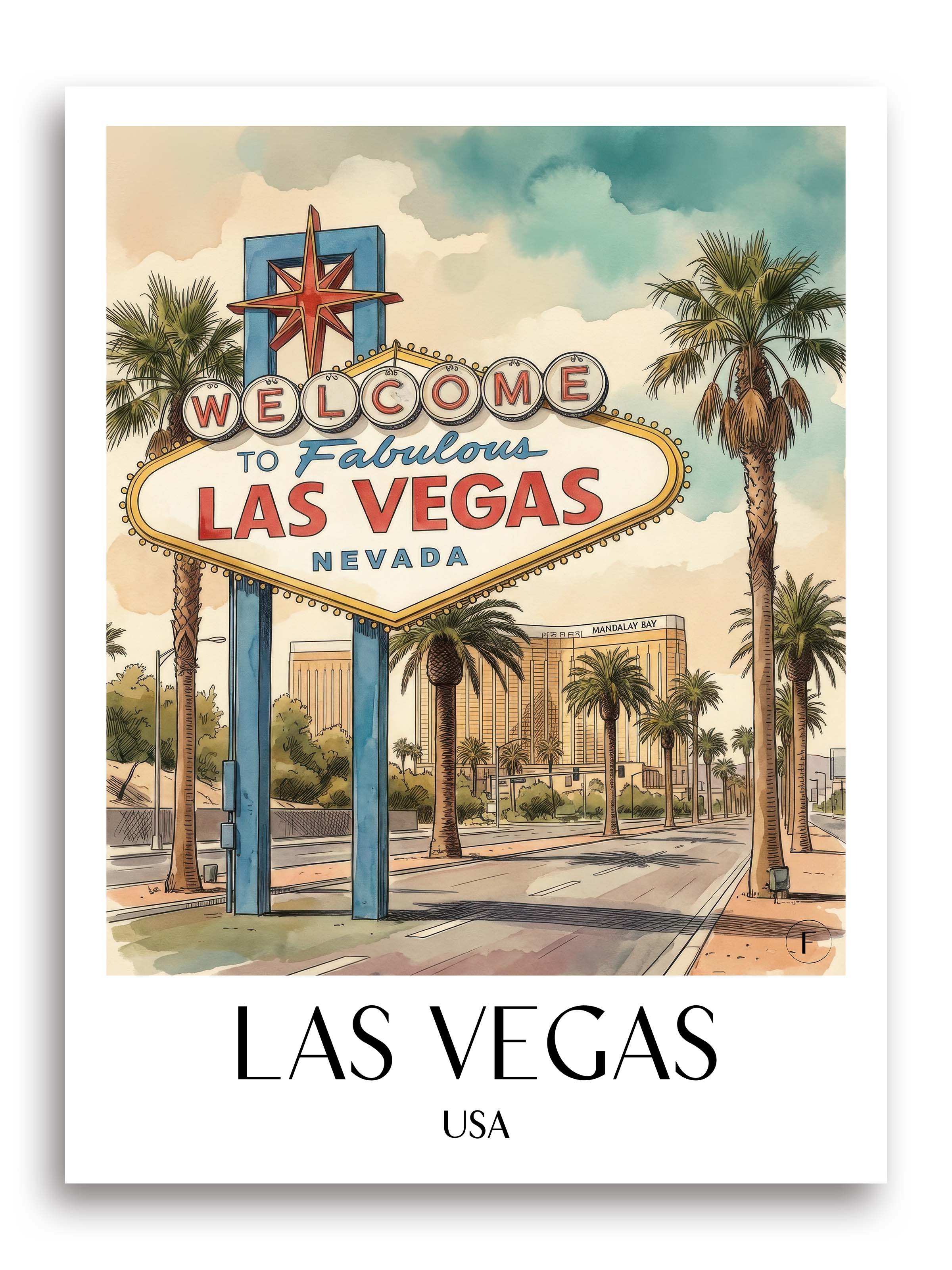 las-vegas-vereinigte-staaten-poster-aquarell