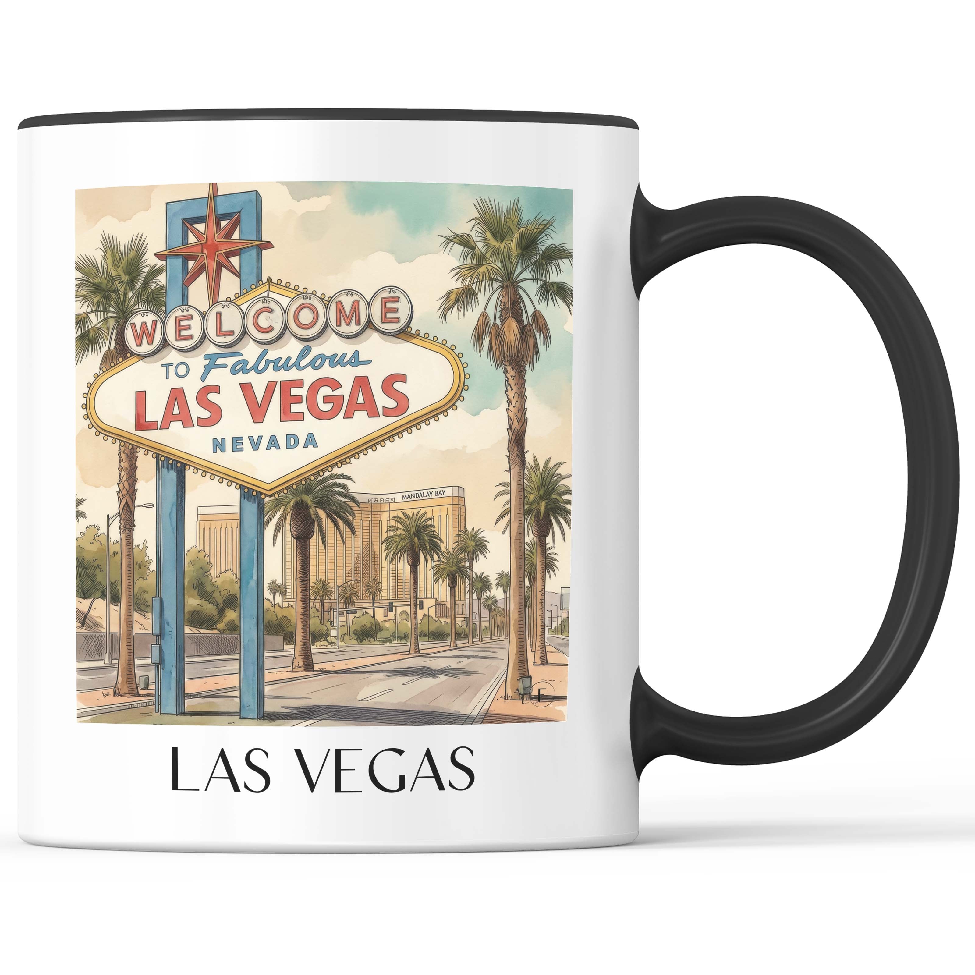 Las Vegas - Vereinigte Staaten Becher - Kaffeetasse im Aquarell Stil - favplace