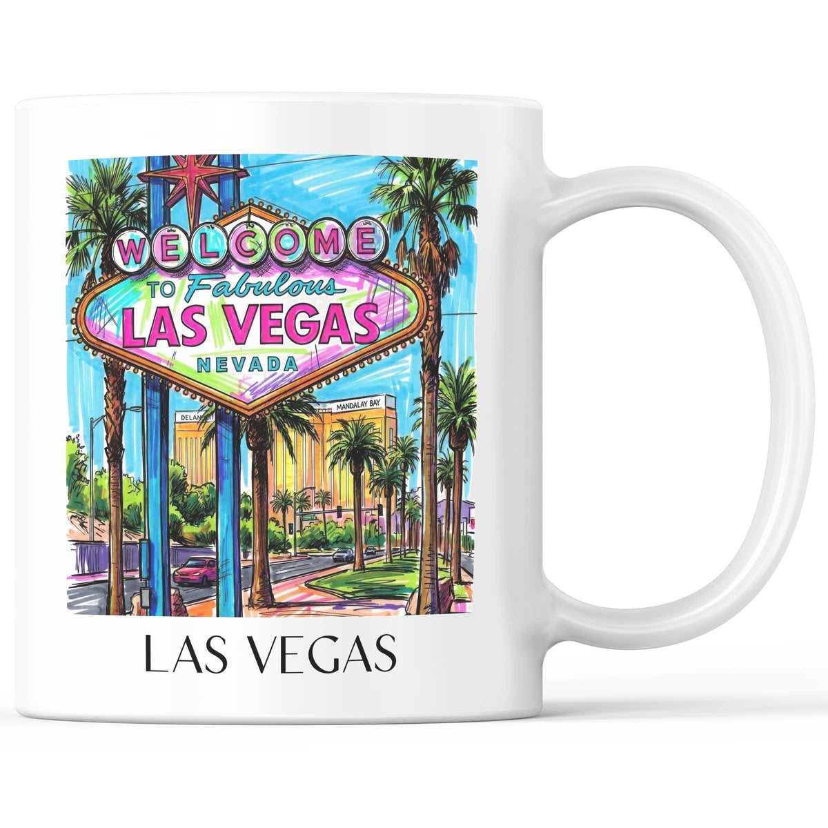 Las Vegas - Vereinigte Staaten Becher - Kaffeetasse im Tag Graffiti Stil - favplace