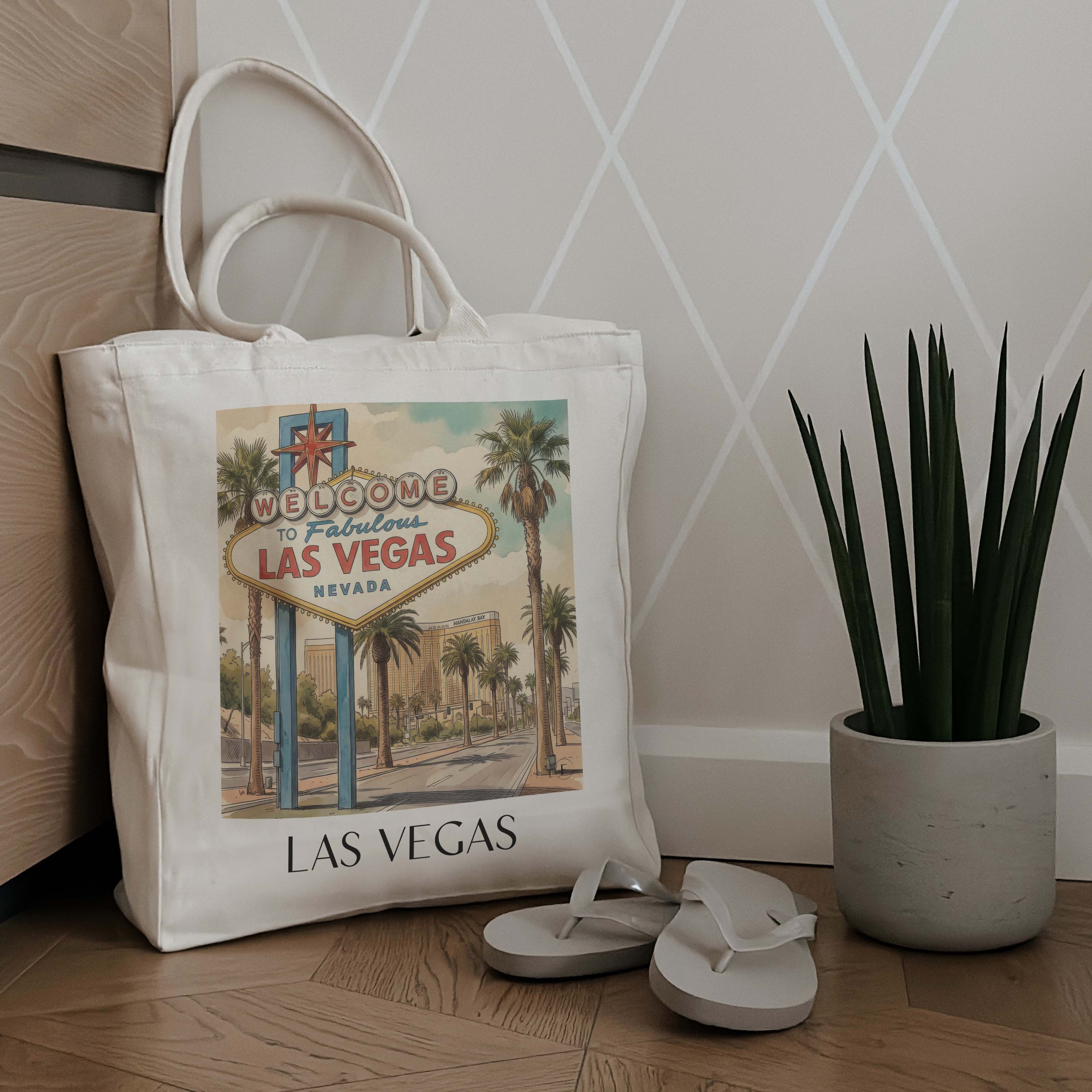las-vegas-vereinigte-staaten-einkaufstasche-aquarell