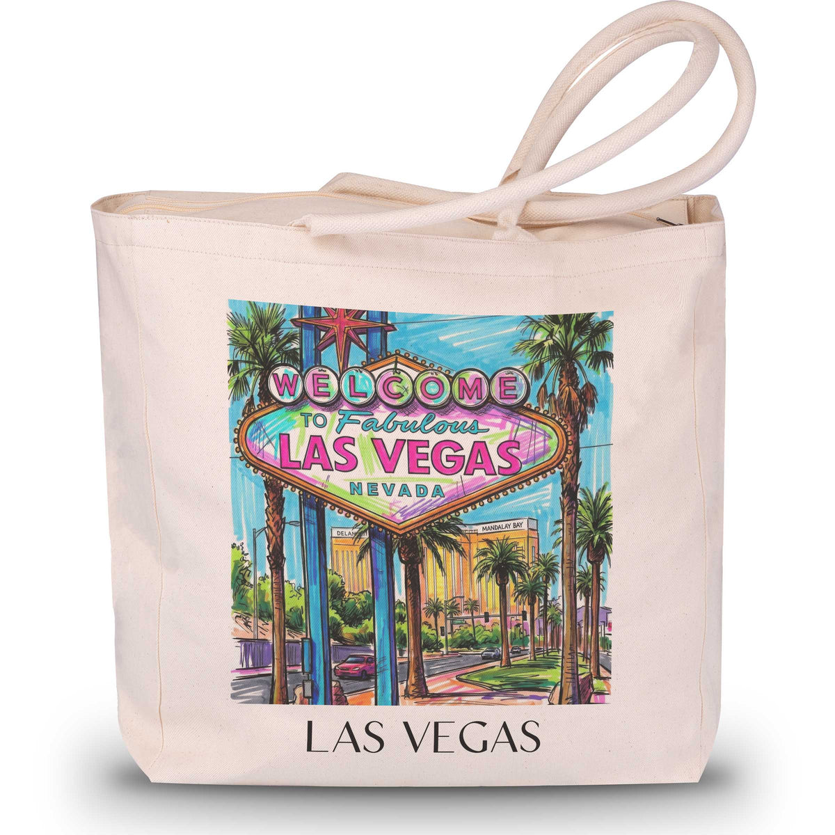 Las Vegas - Vereinigte Staaten Tote Bag - Einkaufstasche im Tag Graffiti Stil - favplace