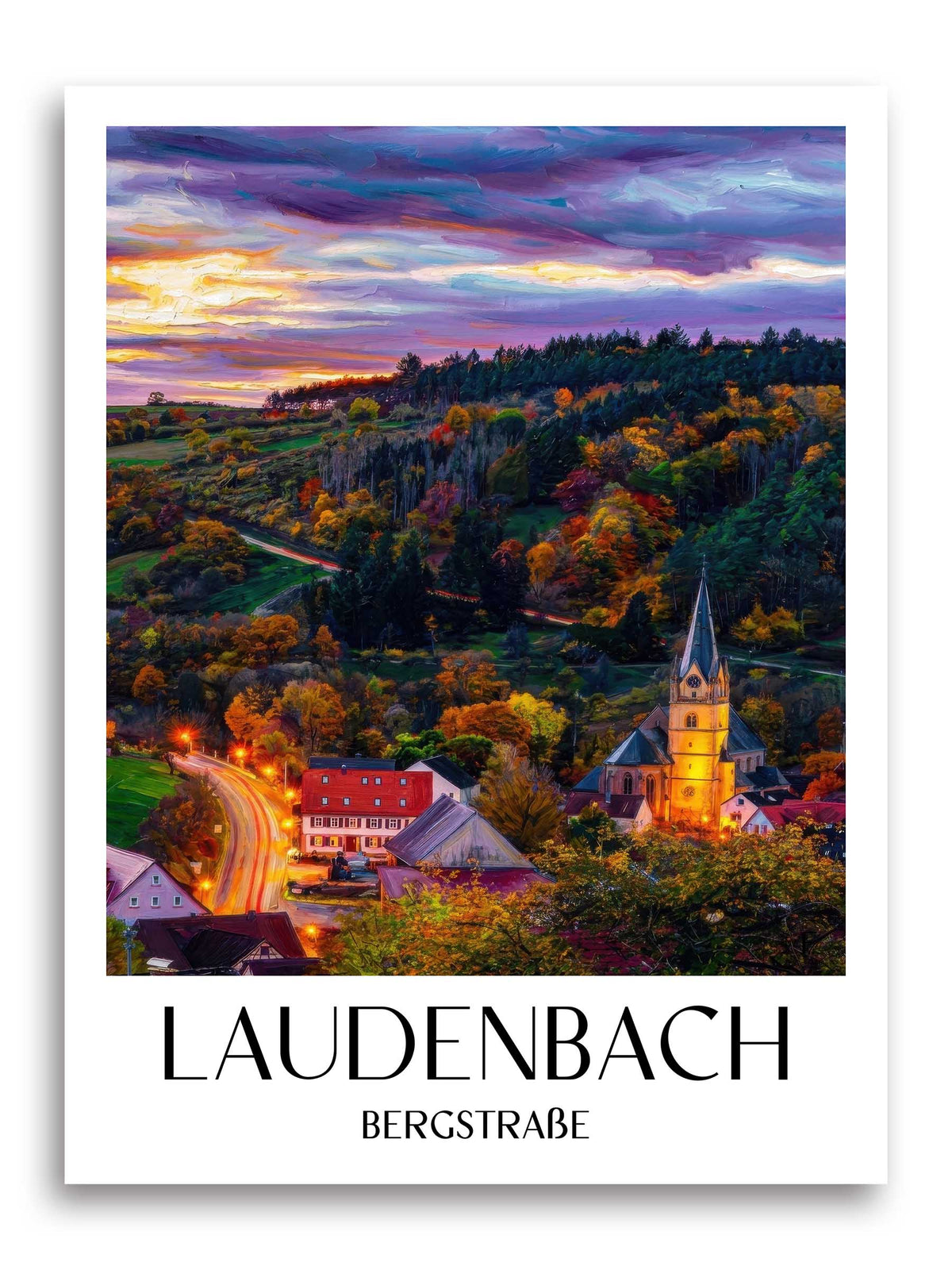 laudenbach-bergstraße-deutschland-poster-oil-painting-oelgemaelde