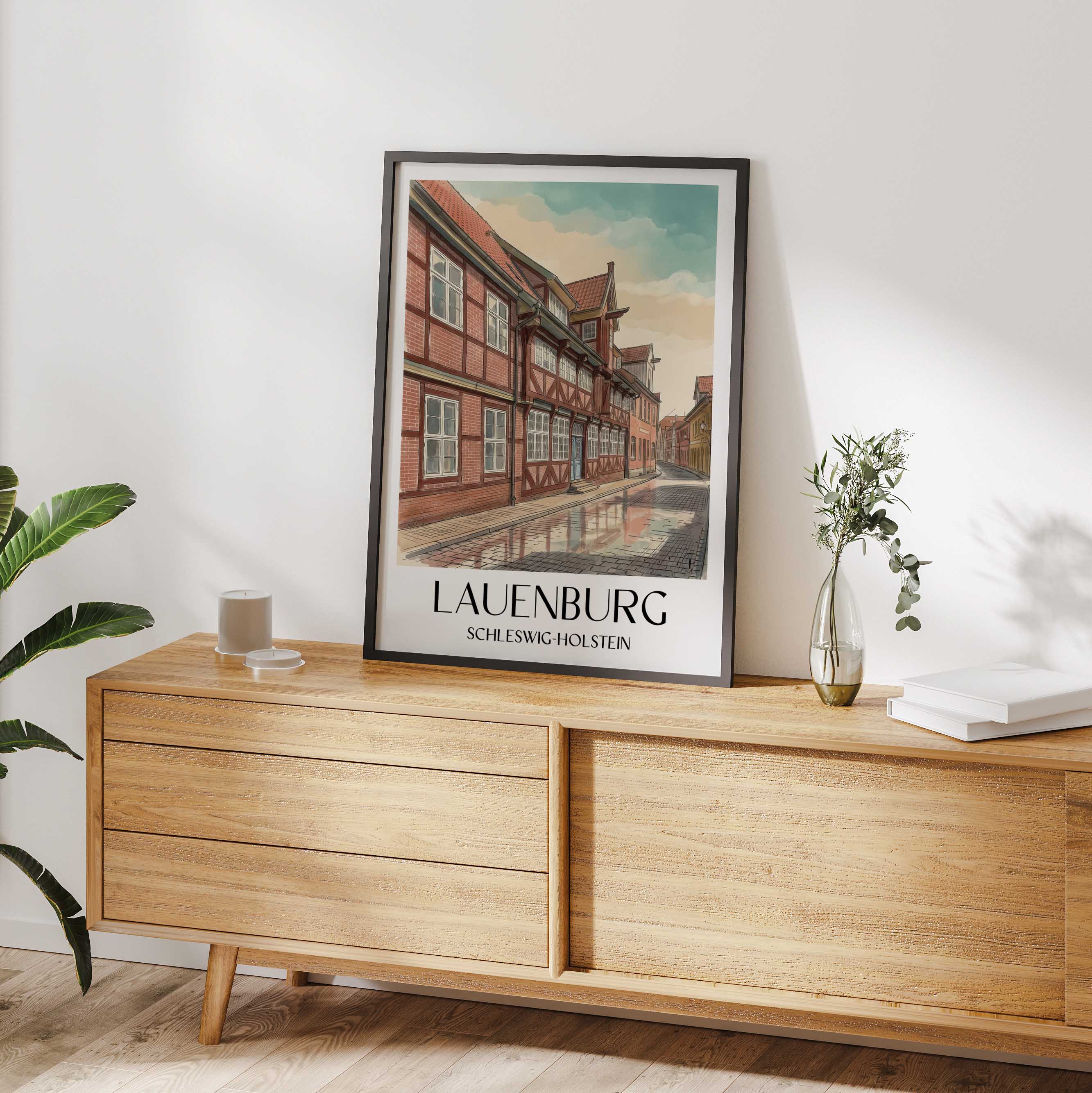 lauenburg-schleswig-holstein-deutschland-poster-aquarell