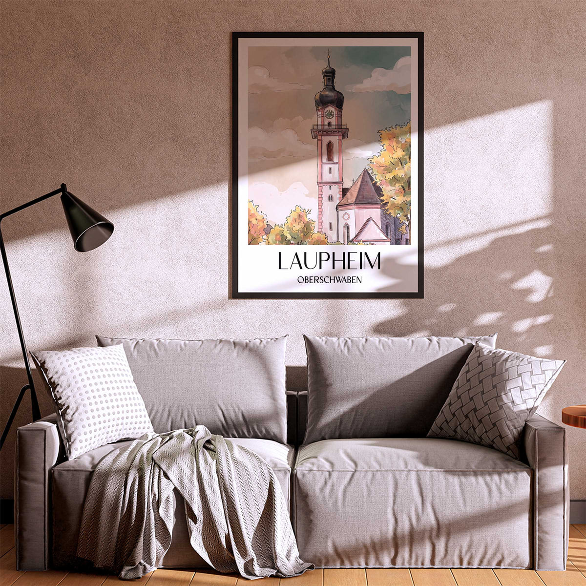 laupheim-oberschwaben-deutschland-poster-aquarell