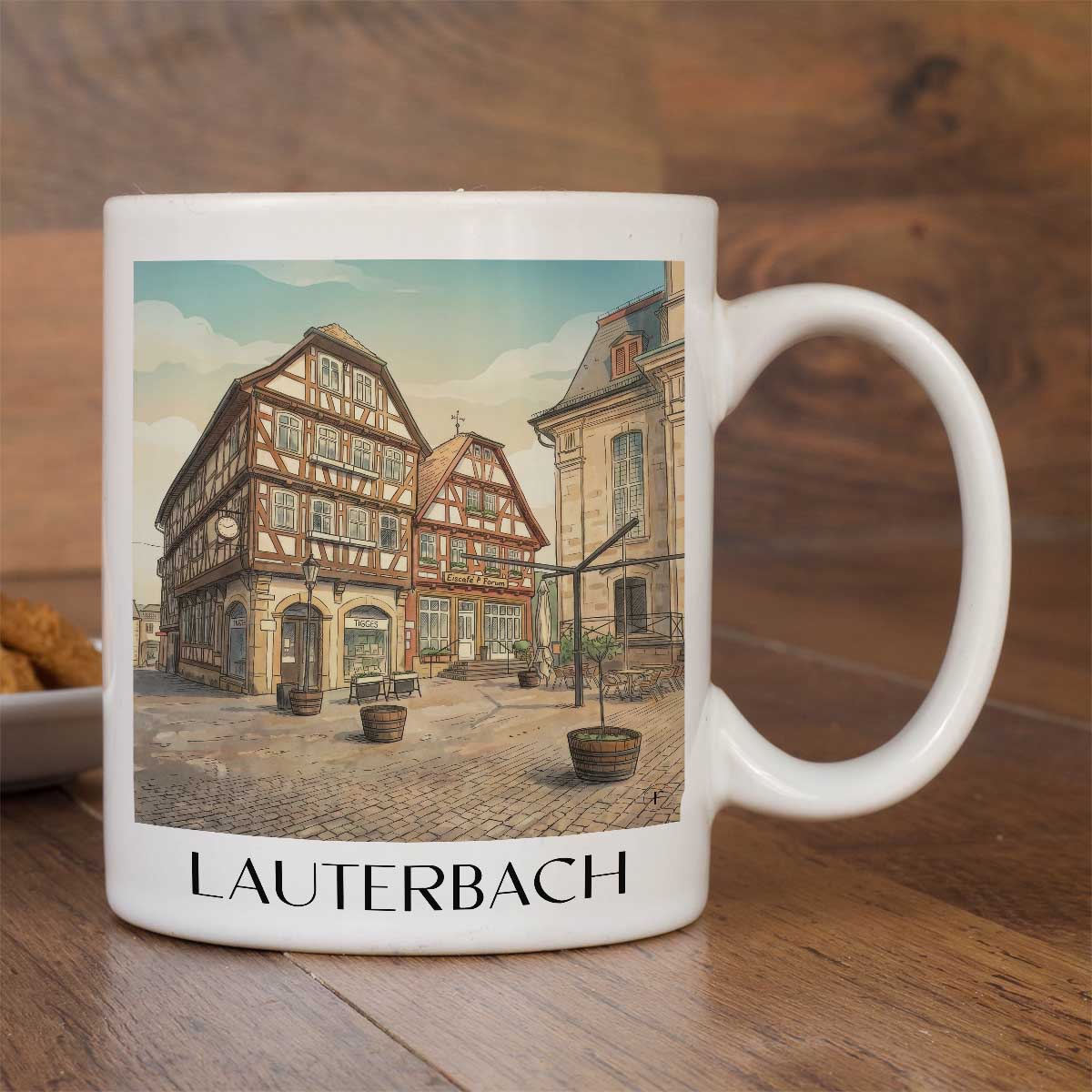 lauterbach-hessen-deutschland-kaffeebecher-aquarell