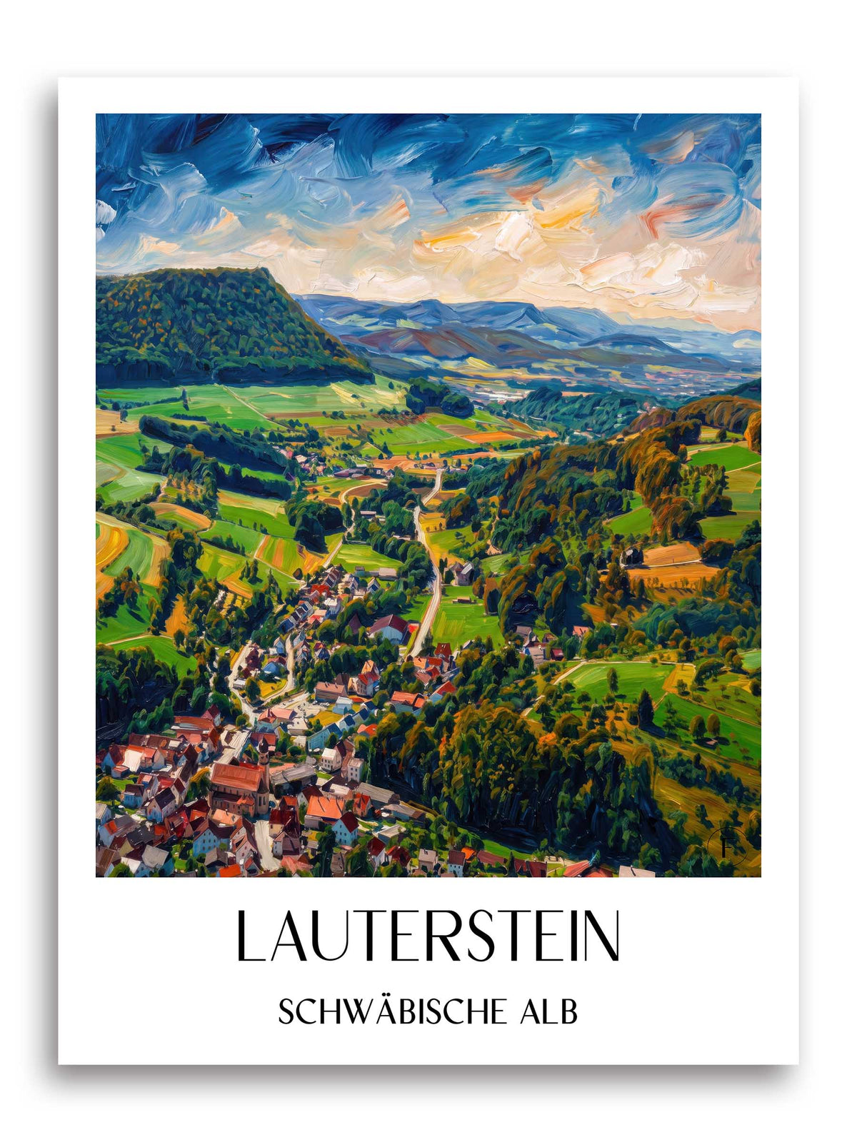 lauterstein-schwäbische-alb-deutschland-poster-oil-painting-oelgemaelde