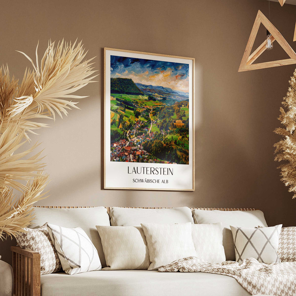 lauterstein-schwäbische-alb-deutschland-poster-oil-painting-oelgemaelde