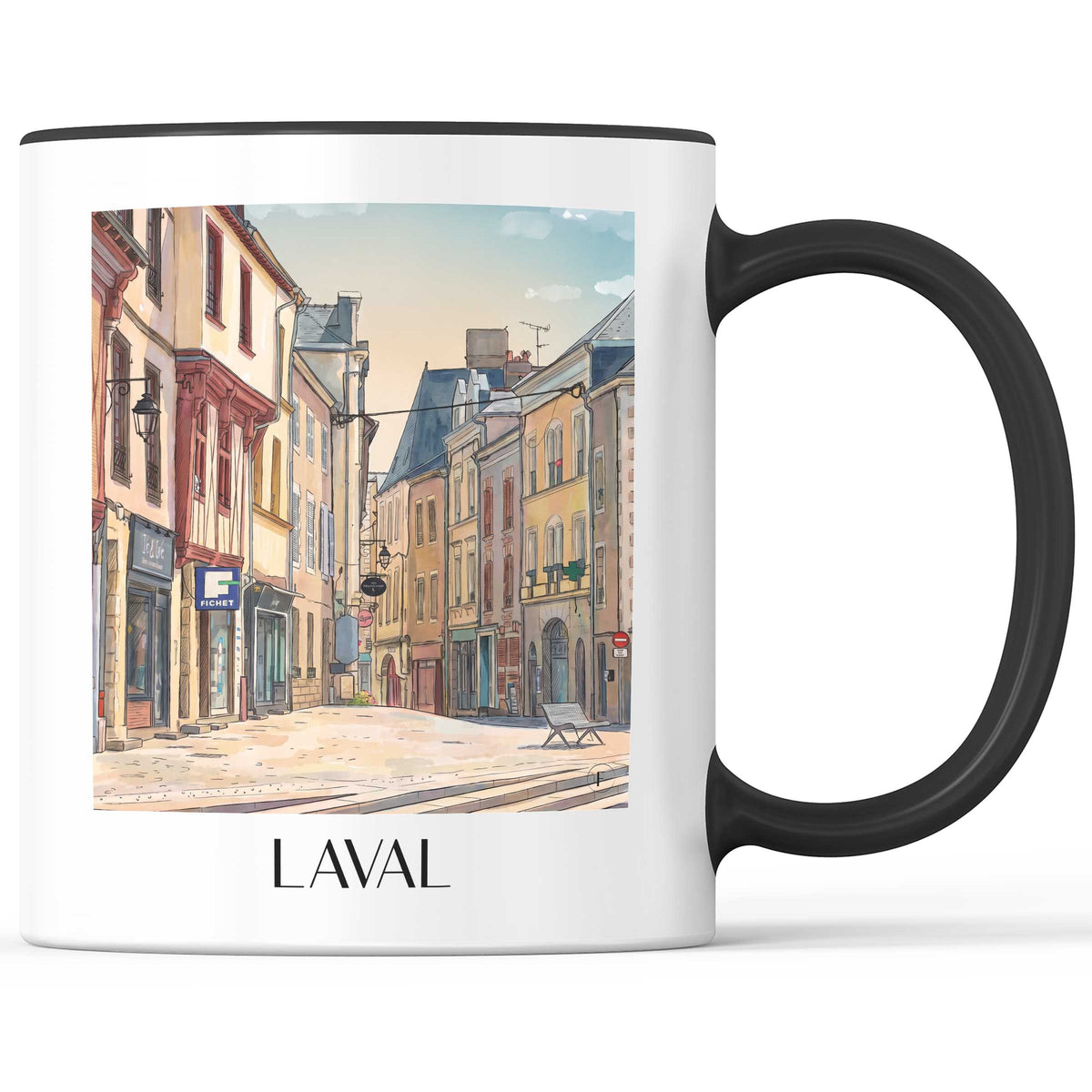 laval-mayenne-frankreich-kaffeebecher-aquarell