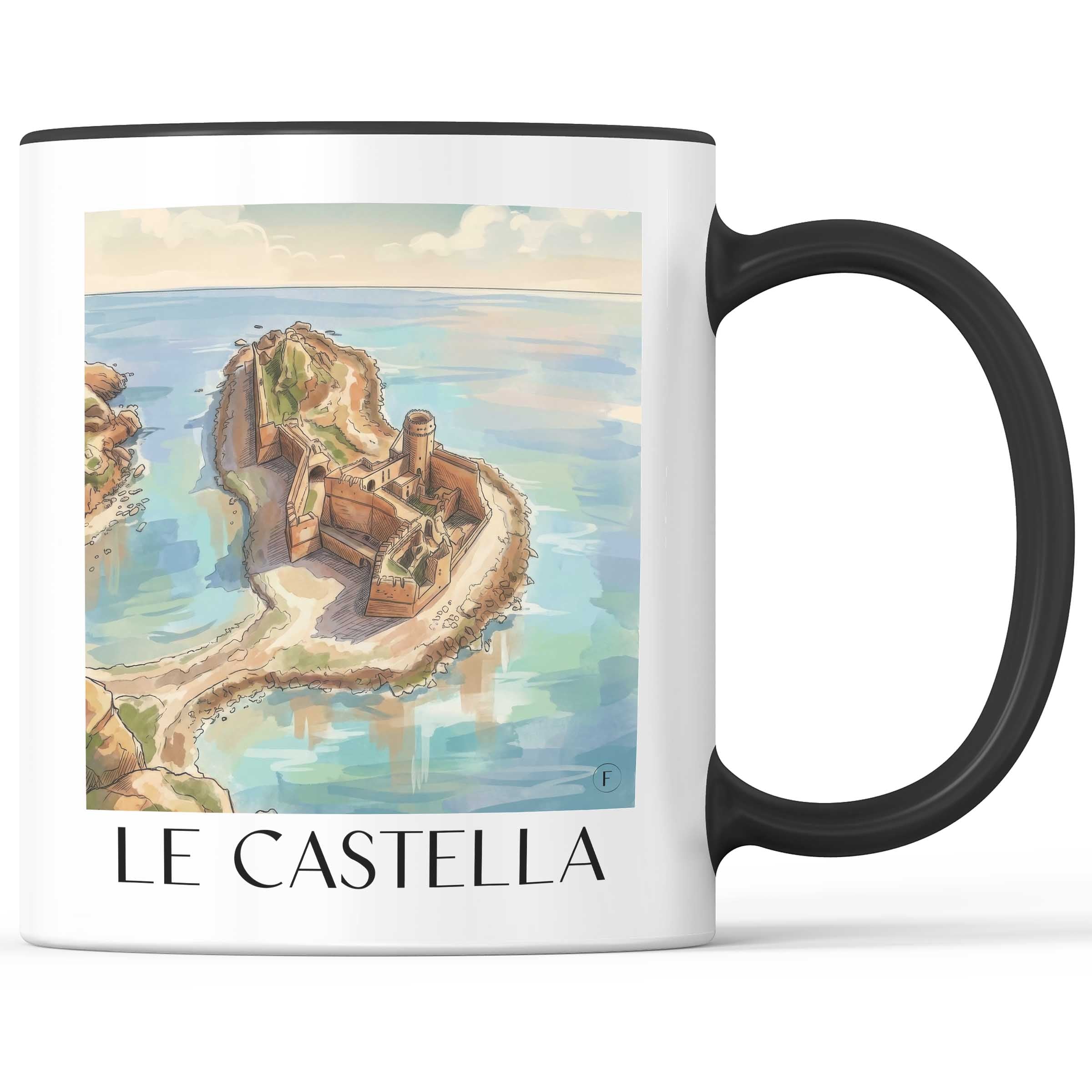 le-castella-kalabrien-italien-kaffeebecher-aquarell