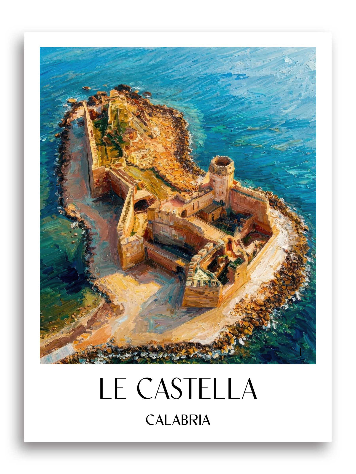 Le Castella Poster - Kalabrien - Italien Kunstdruck - Ölgemälde von A4 bis A1 - favplace