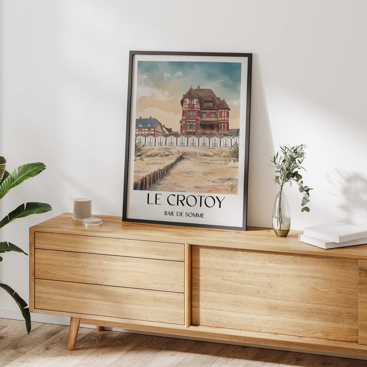 le-crotoy-baie-de-somme-frankreich-poster-aquarell