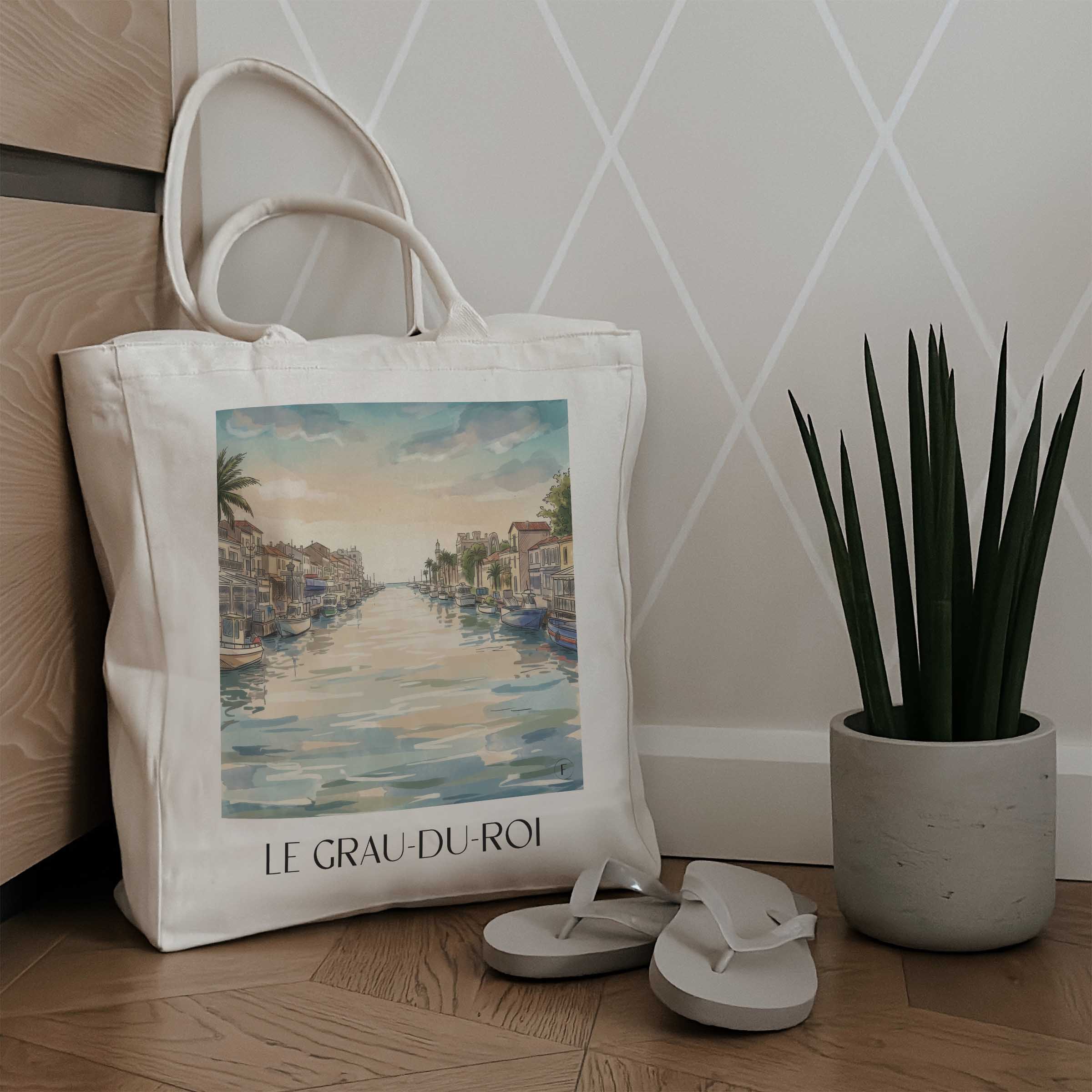 le-grau-du-roi-camargue-gardoise-frankreich-einkaufstasche-aquarell