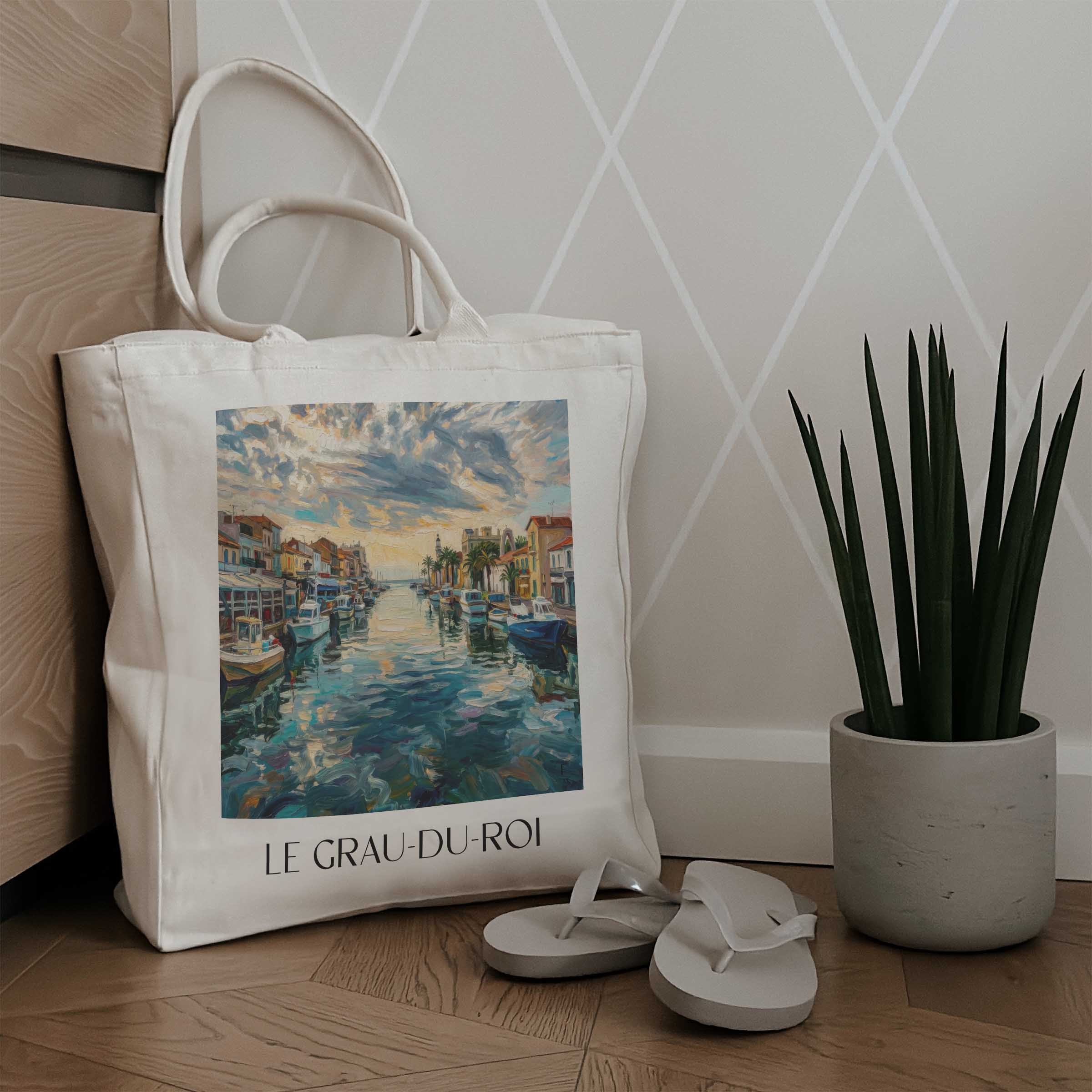 le-grau-du-roi-camargue-gardoise-frankreich-einkaufstasche-oil-painting-oelgemaelde