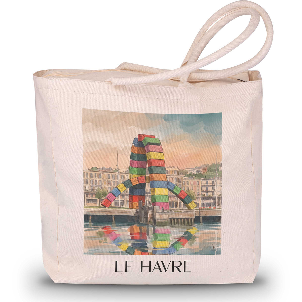 Le Havre Shopping Tasche - Seine-Maritime - Frankreich Tote Bag - Einkaufstasche im Aquarell Stil - favplace