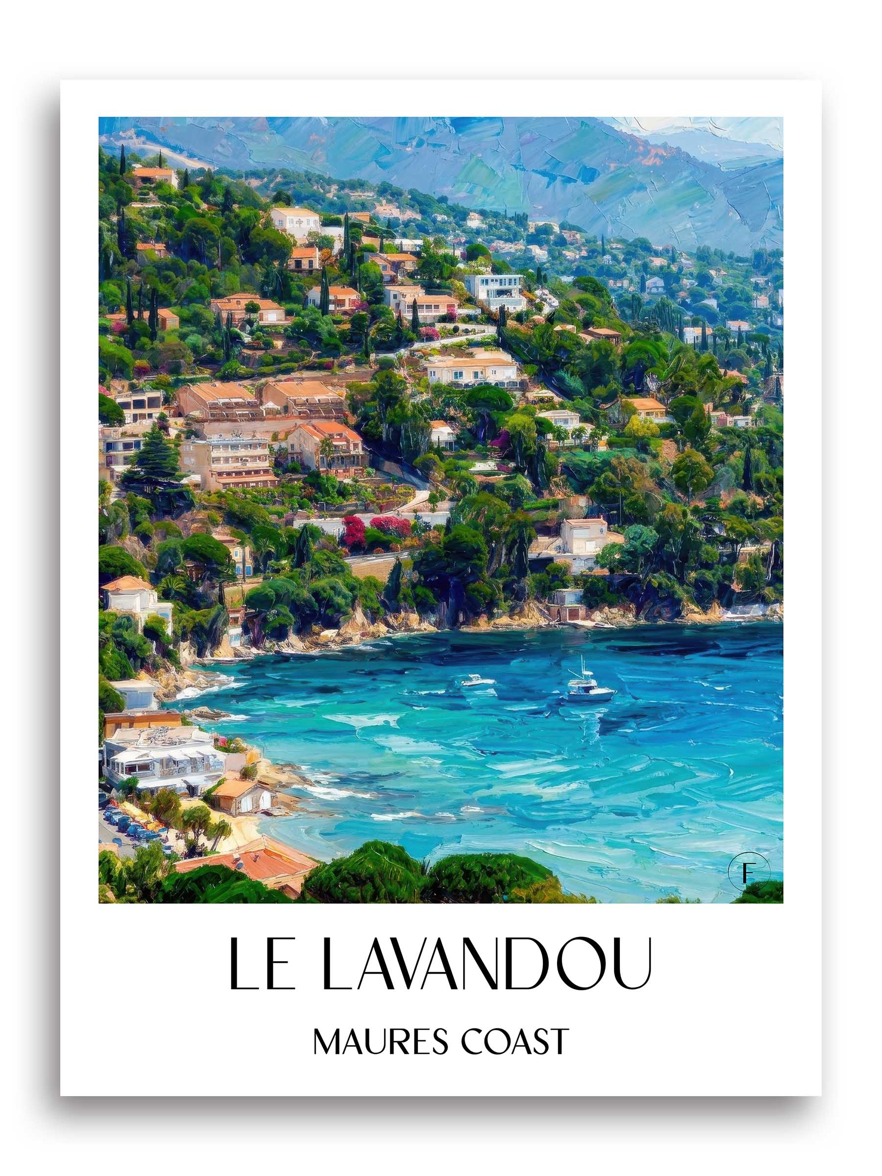 Le Lavandou Poster - Côte des Maures - Frankreich Kunstdruck - Ölgemälde von A4 bis A1 - favplace