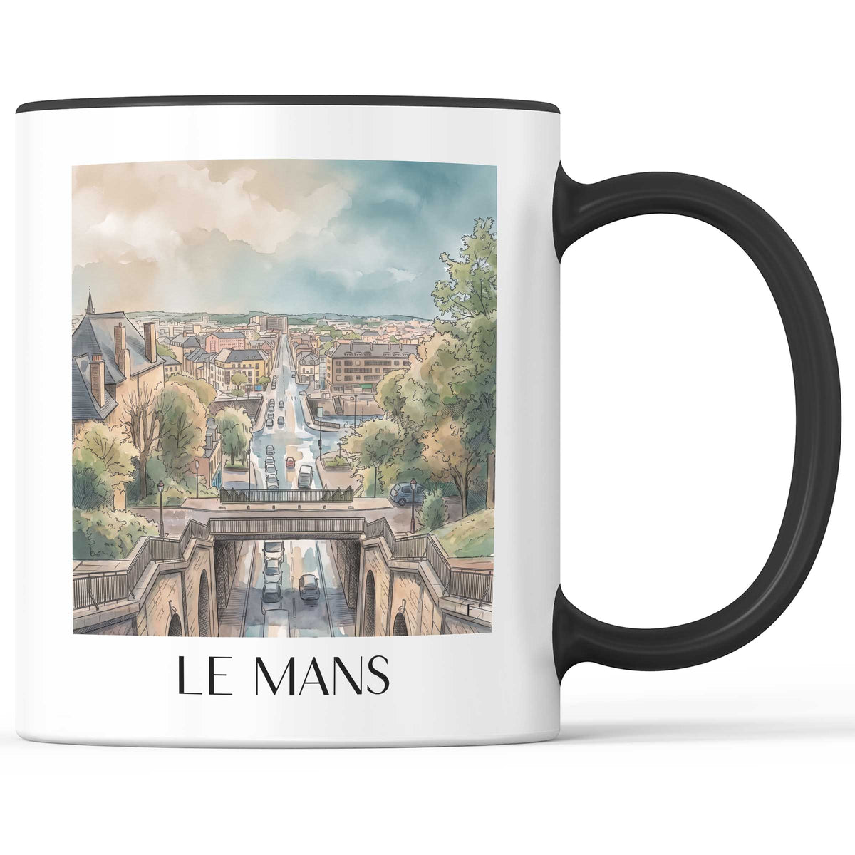 le-mans-sarthe-frankreich-kaffeebecher-aquarell