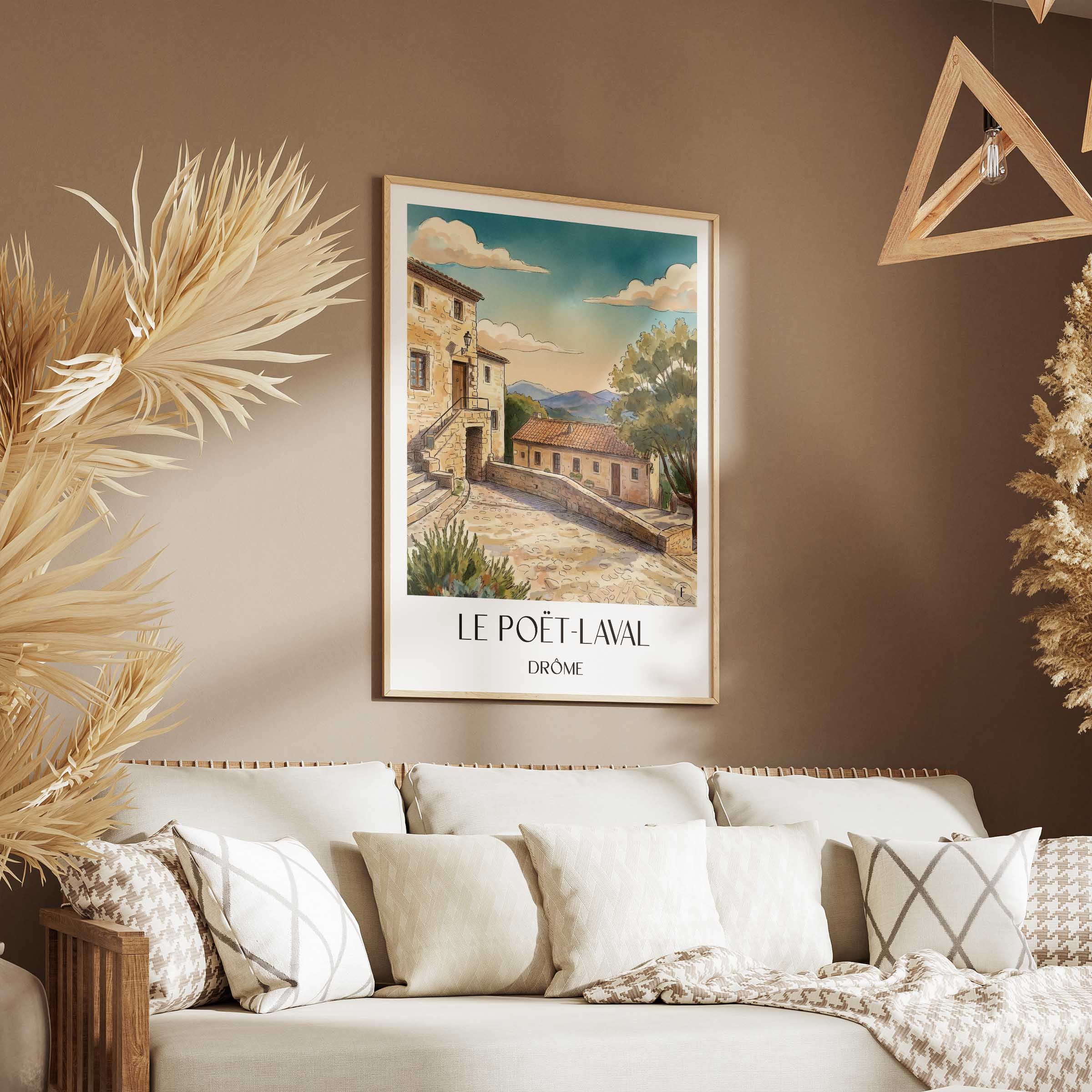 le-poët-laval-drôme-frankreich-poster-aquarell