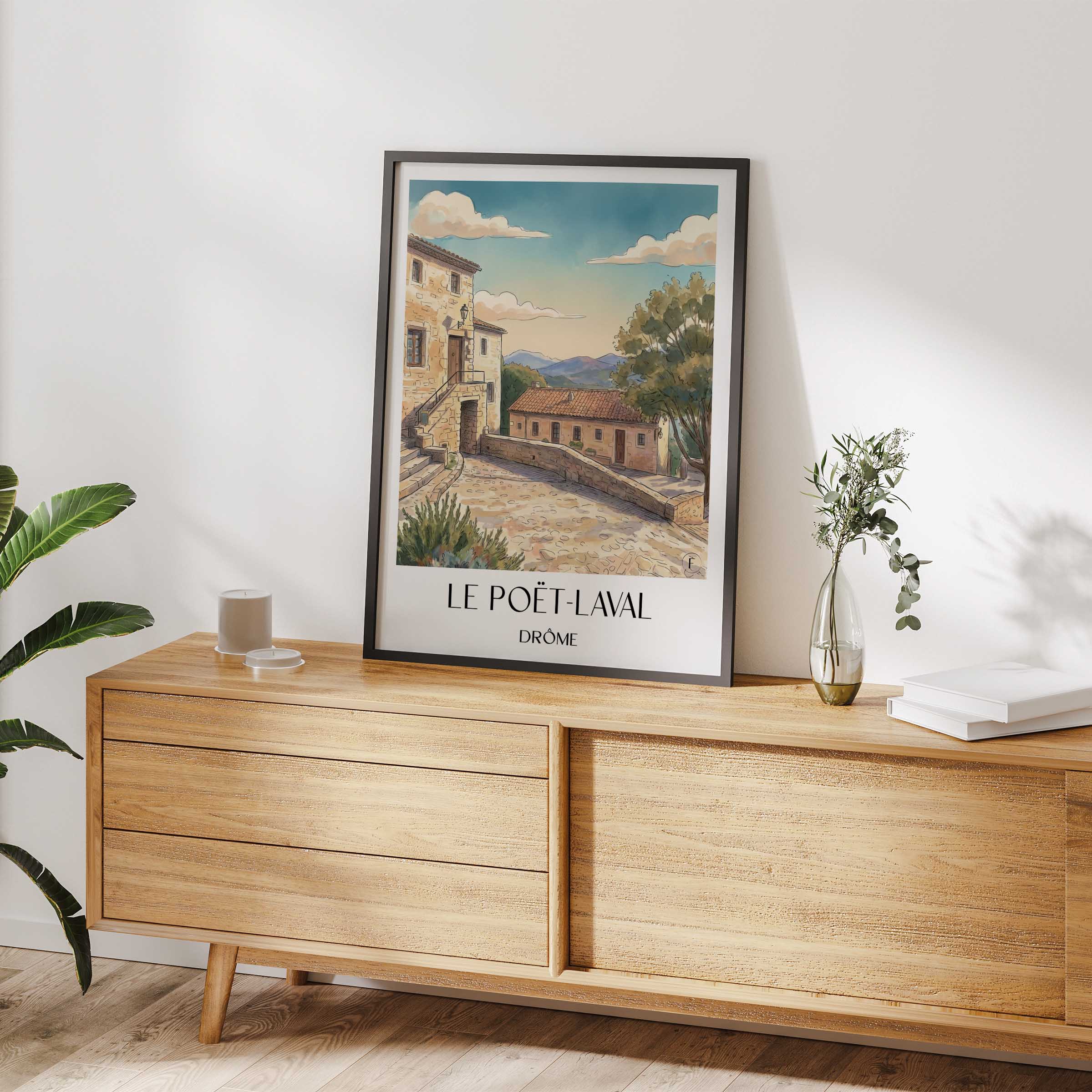 le-poët-laval-drôme-frankreich-poster-aquarell