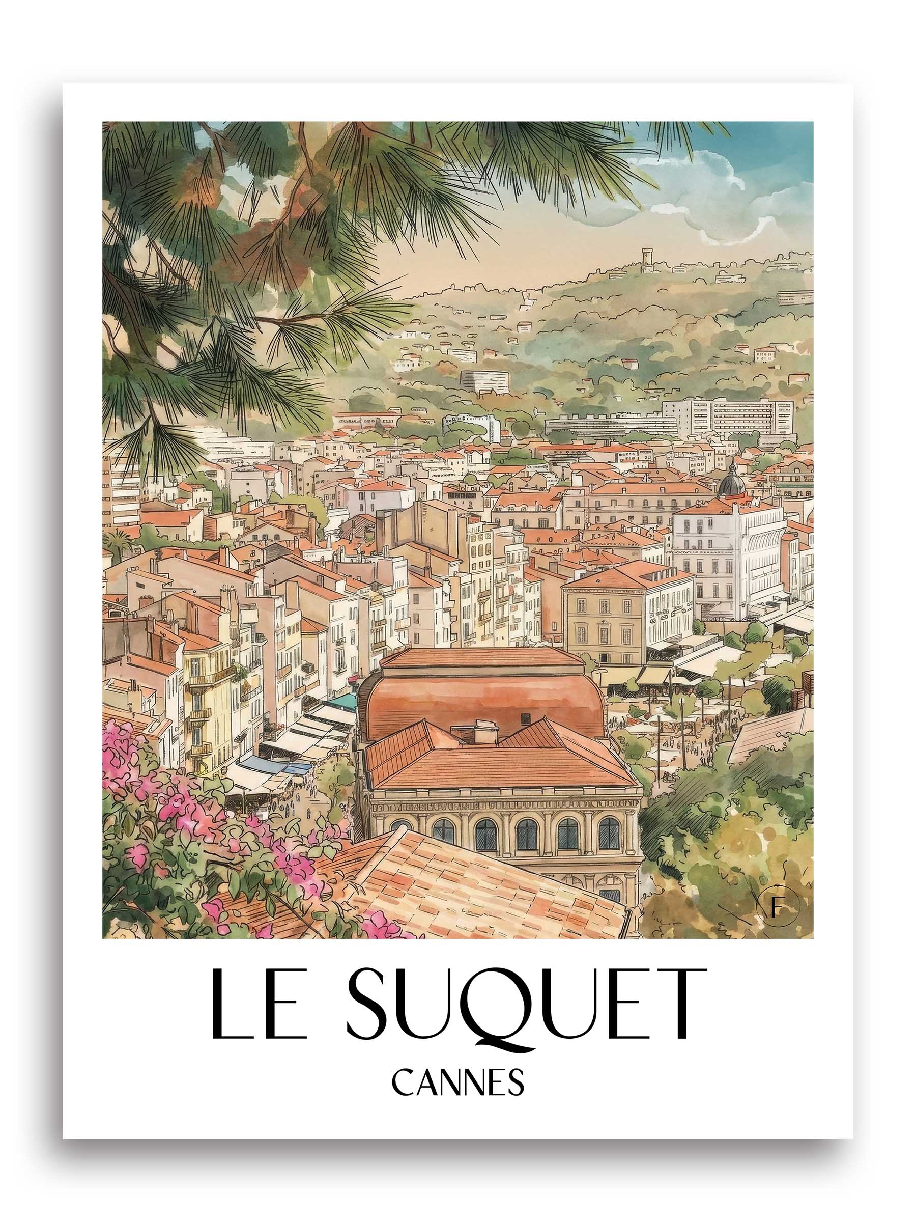le-suquet--cannes-frankreich-poster-aquarell
